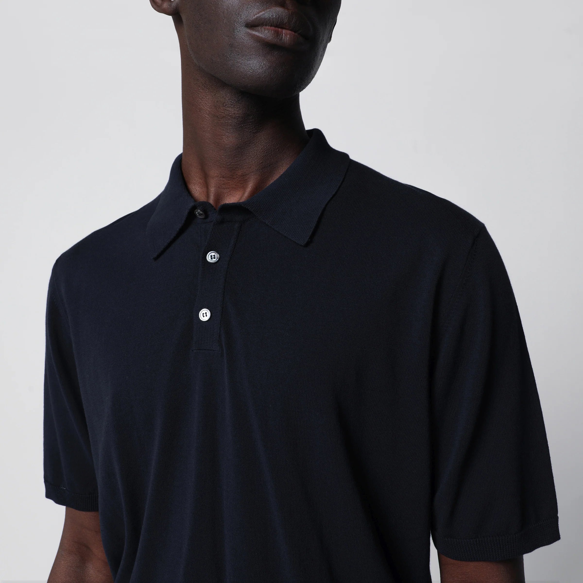 Roberto Collina Regular cotton polo Navy Blue