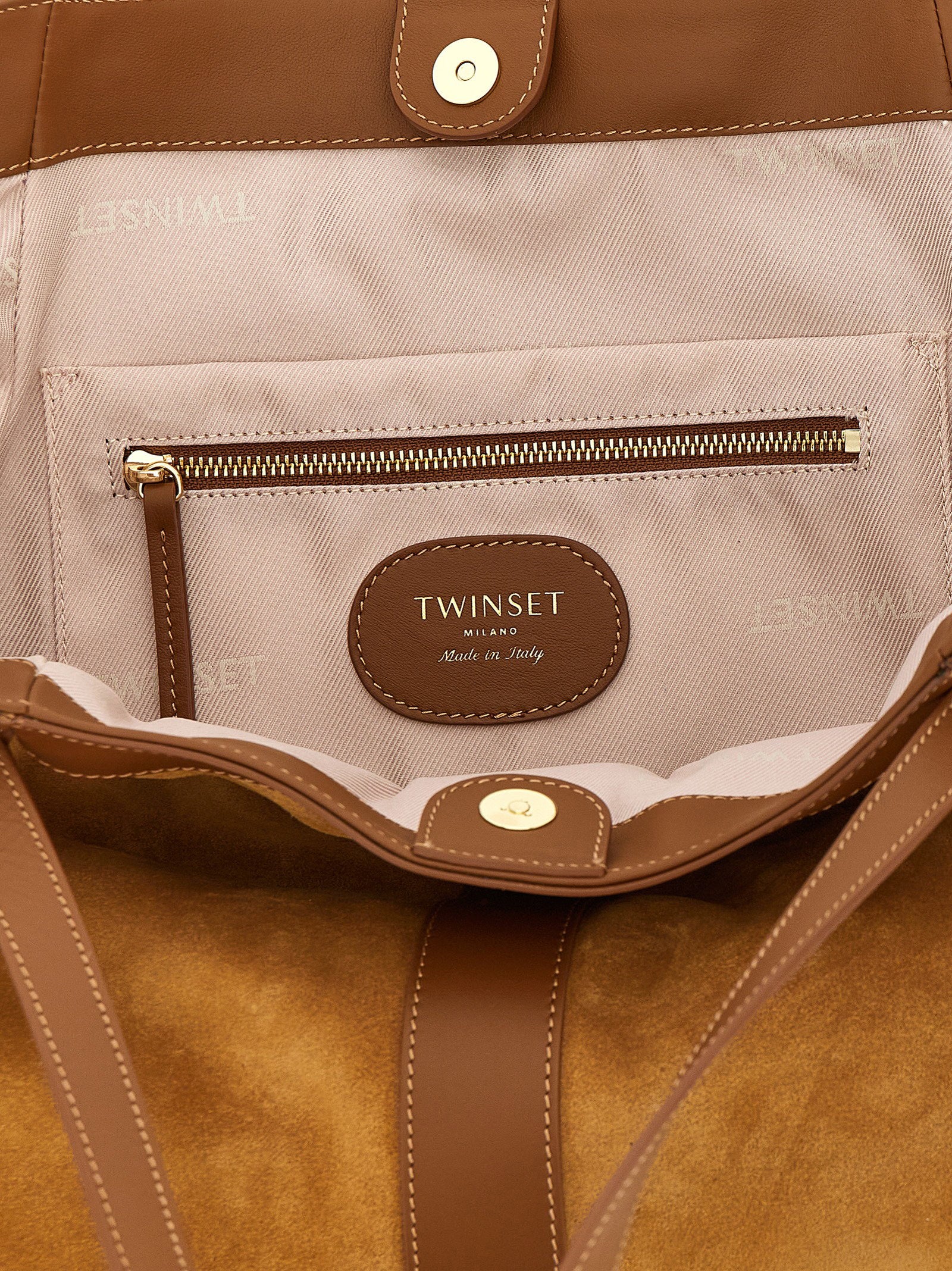 Twin Set Suede Shopping Bag