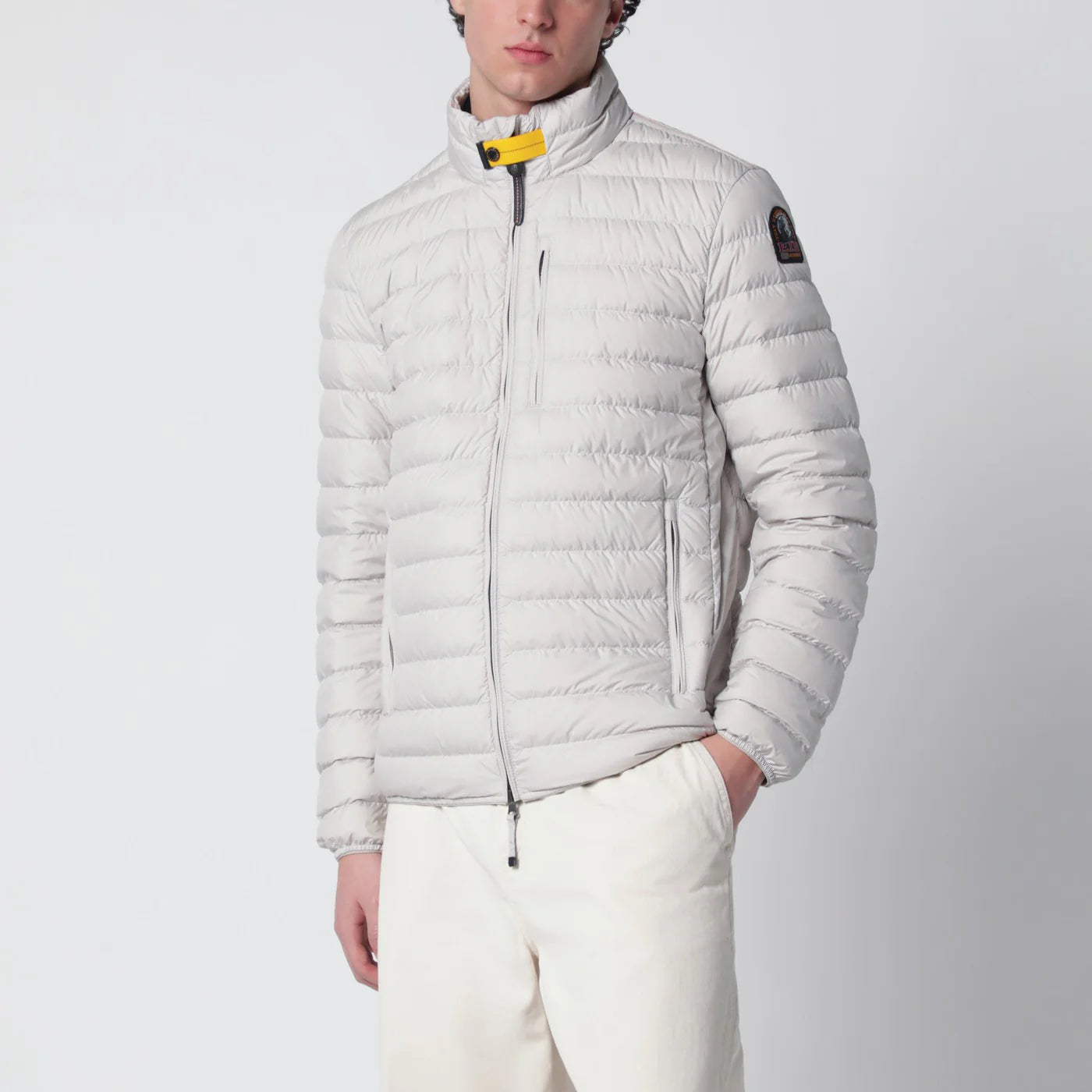 Parajumpers Pelican-colored Ugo short quilted down jacket