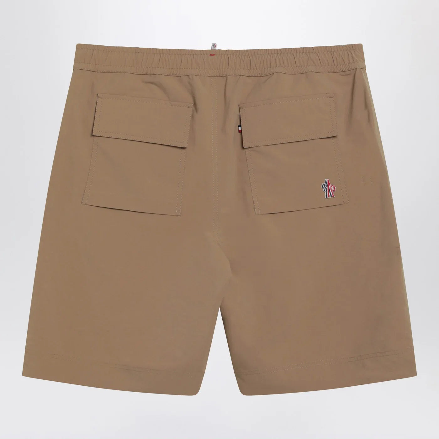 Moncler Grenoble Beige technical froissé Bermuda shorts