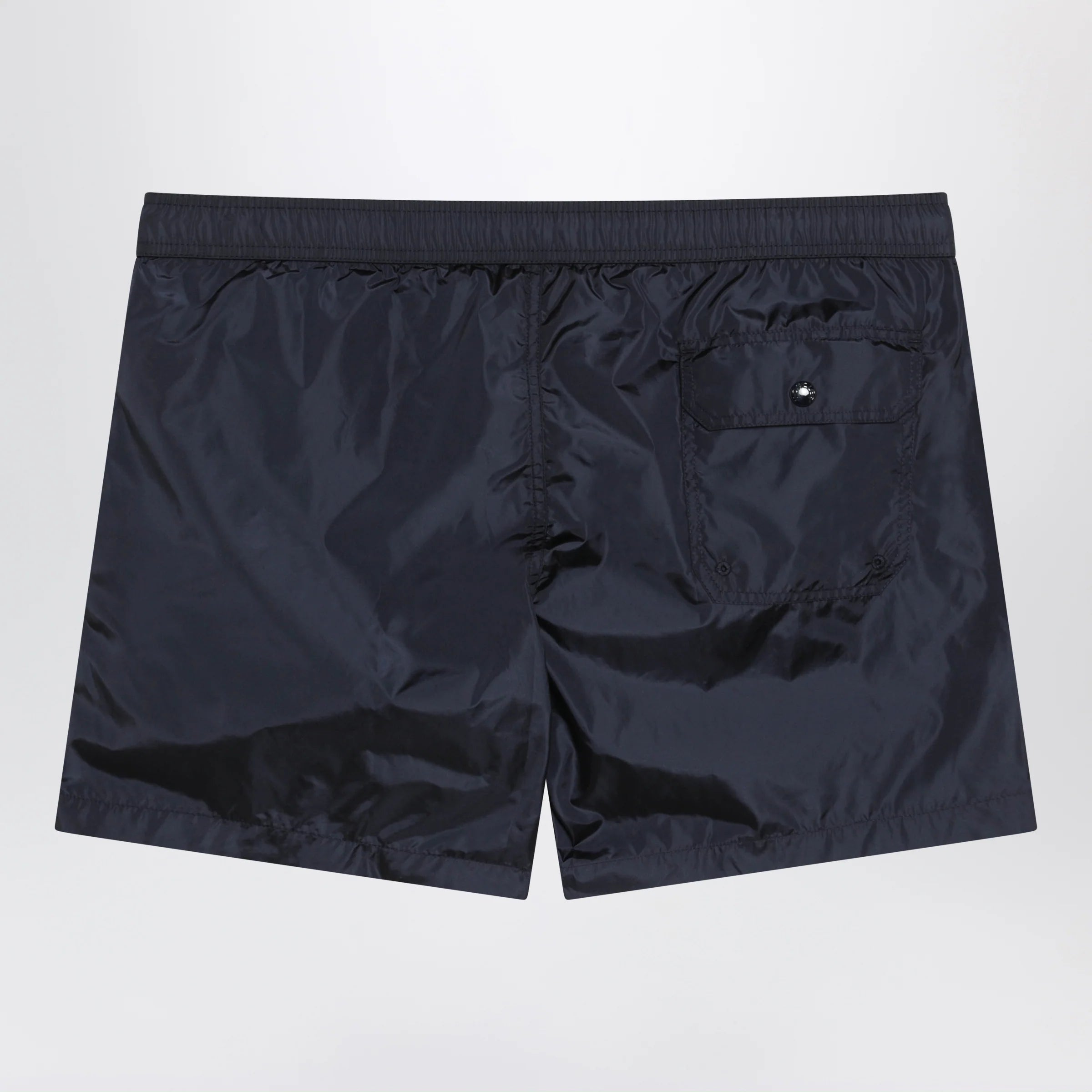 Moncler Navy blue swim shorts with logo patch