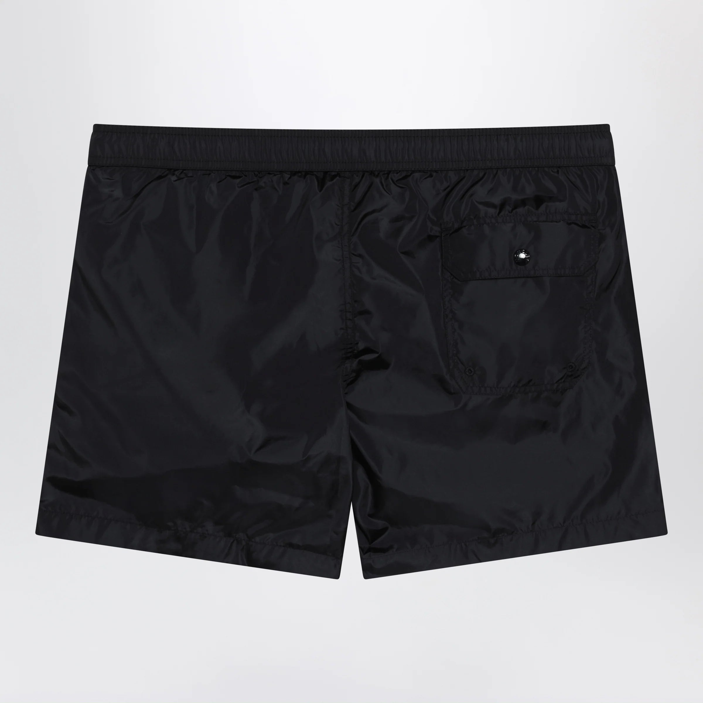 Moncler Black swim shorts with logo patch