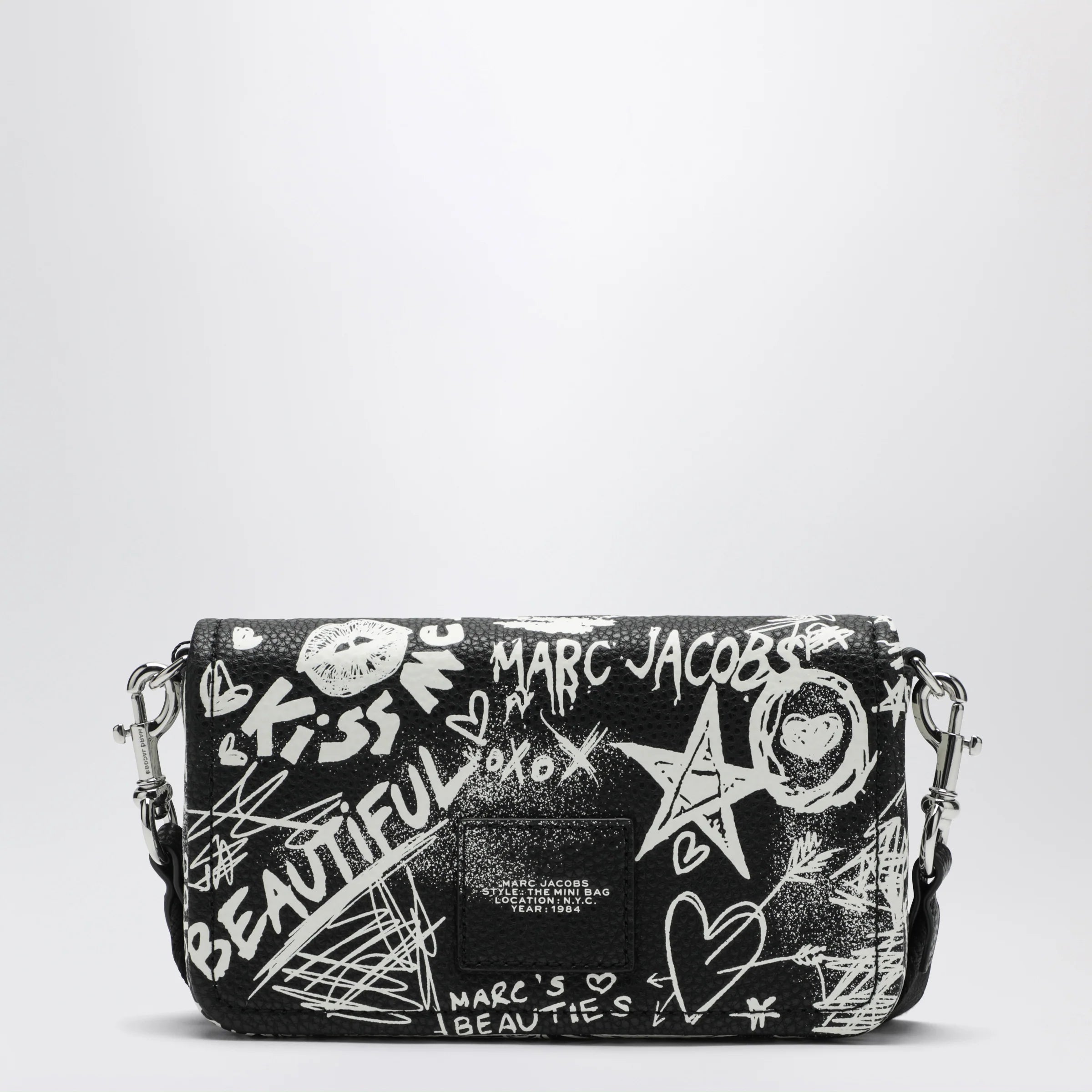 Marc Jacobs Mini shoulder bag black with punk lettering