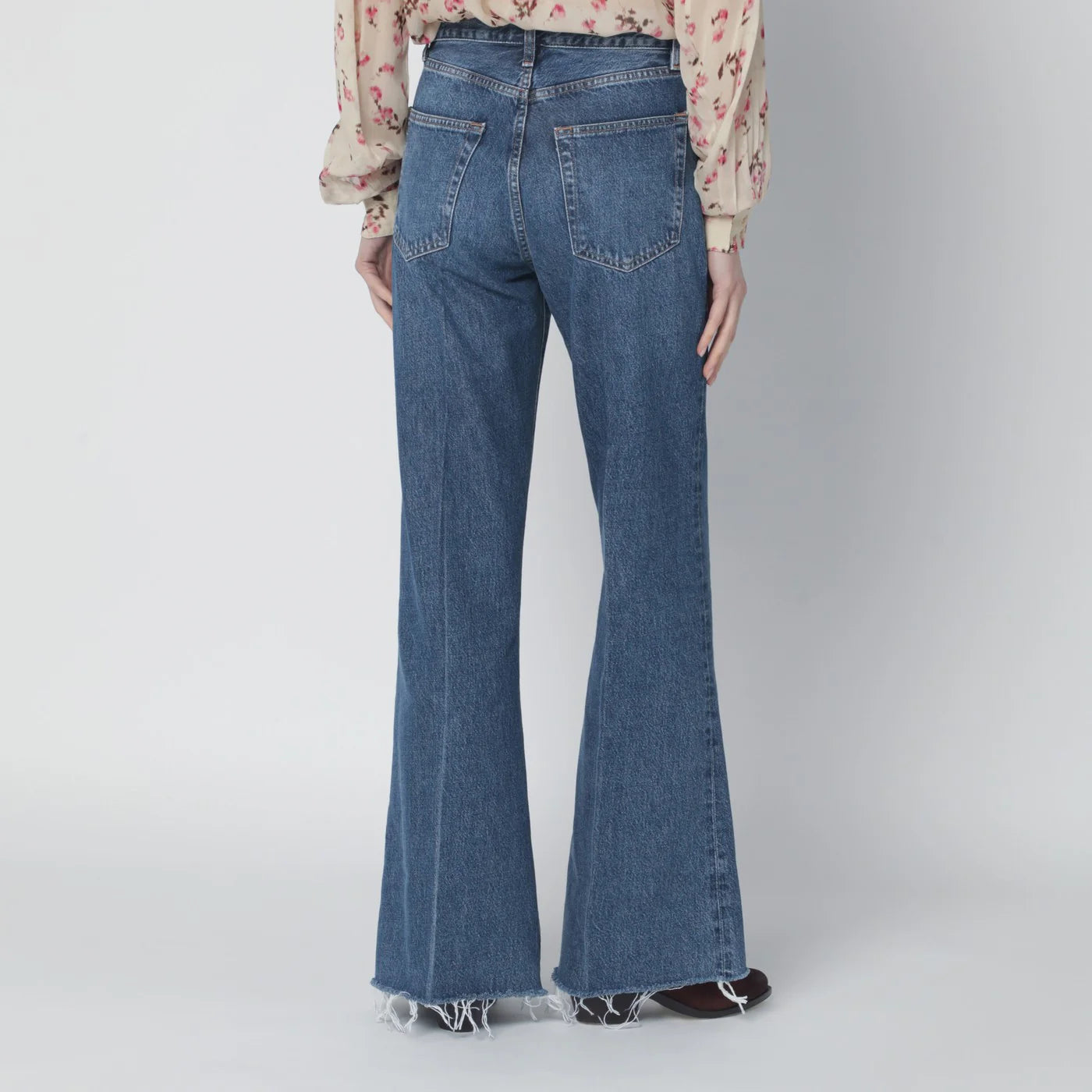 Frame The Lax blue jeans in regenerated denim