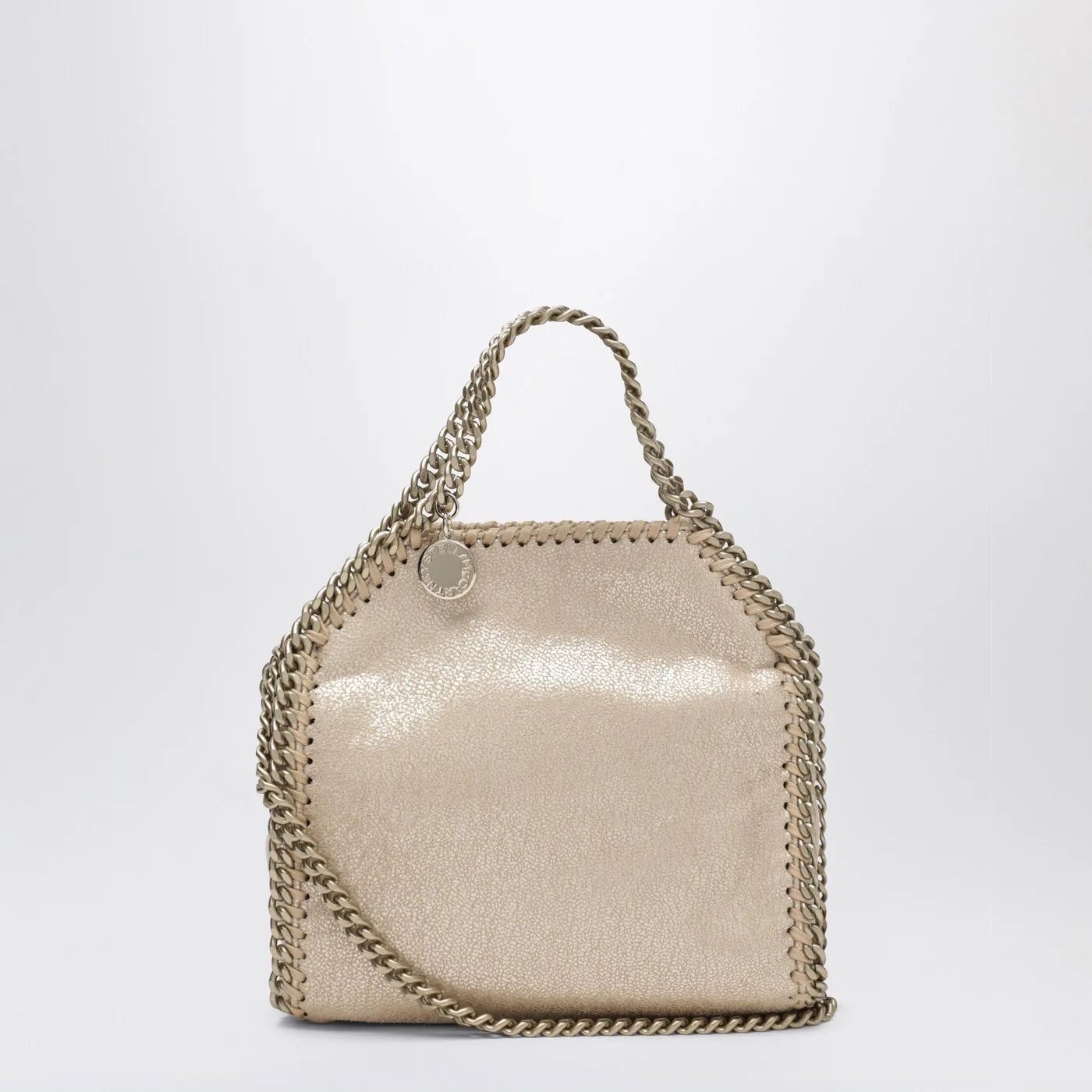 Stella McCartney Gold metallic micro Falabella tote bag