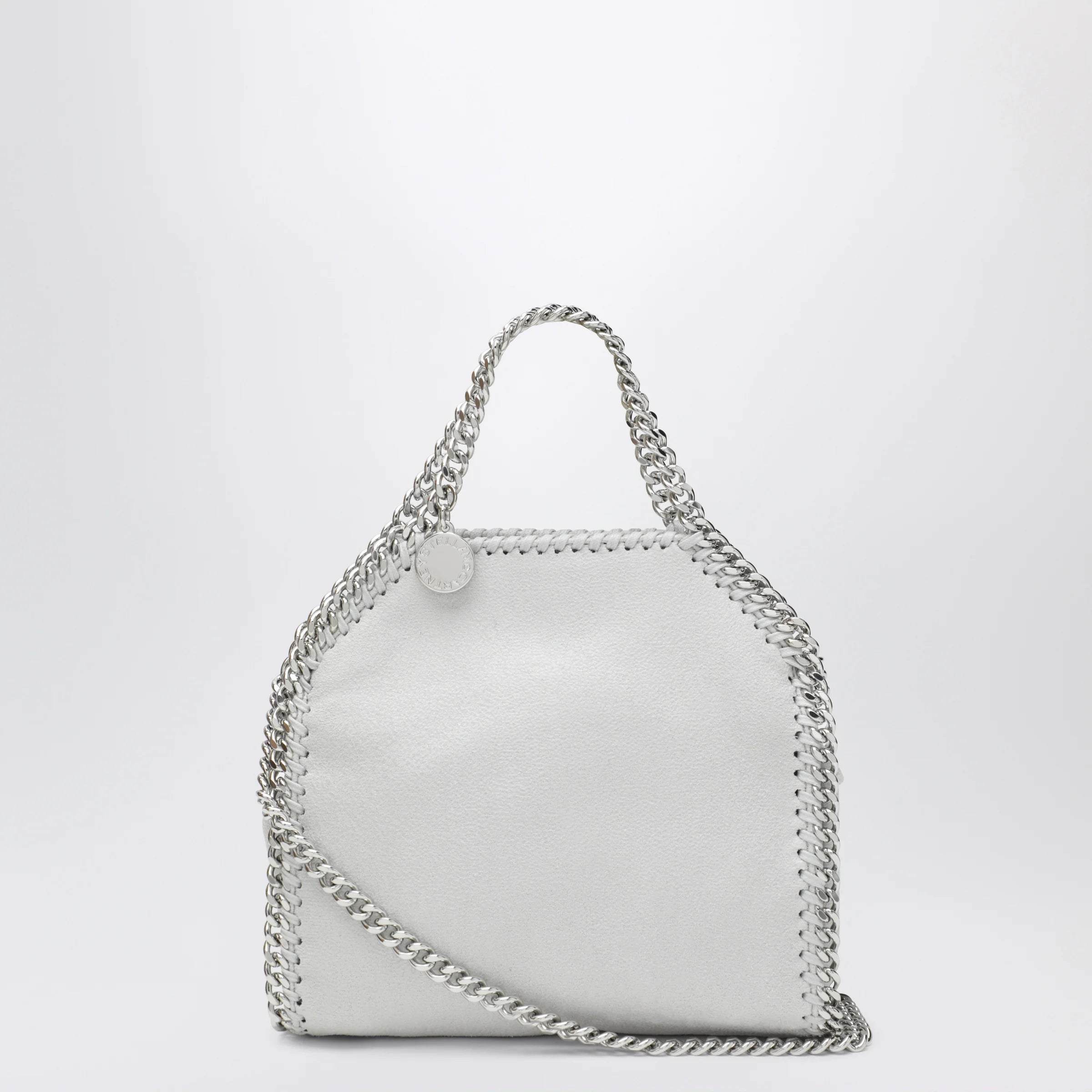 Stella McCartney Pearl grey micro Falabella tote bag