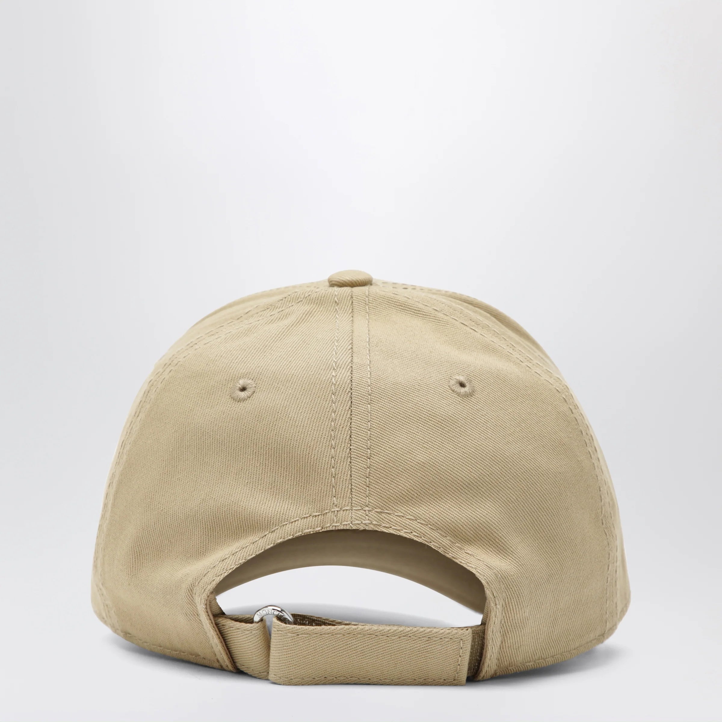 Moncler Beige baseball cap with logo patch