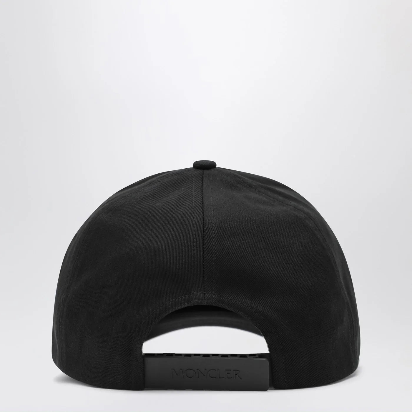 Moncler Black baseball cap with logo patch