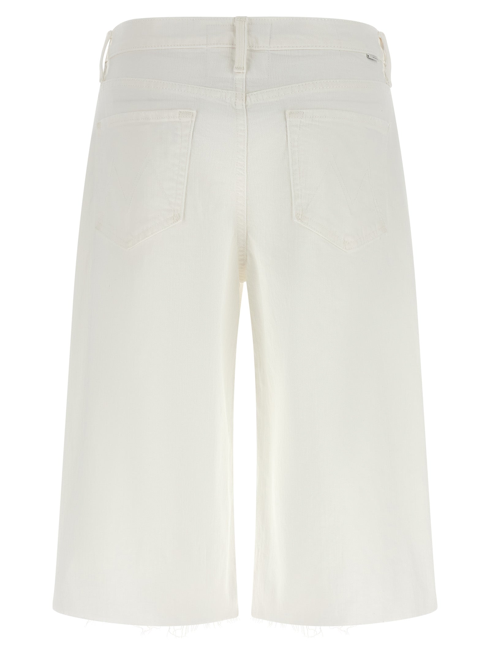 Mother The Whole Lot Zip Twist Fray Bermuda Shorts