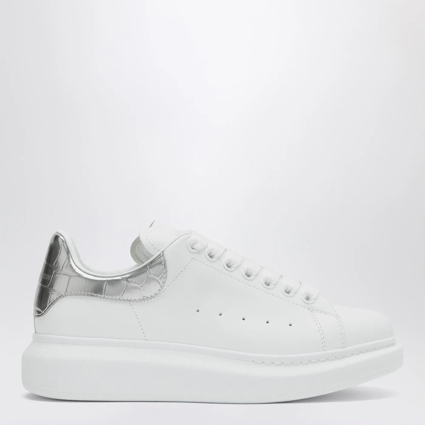 Alexander McQueen Oversize sneakers white/silver croc