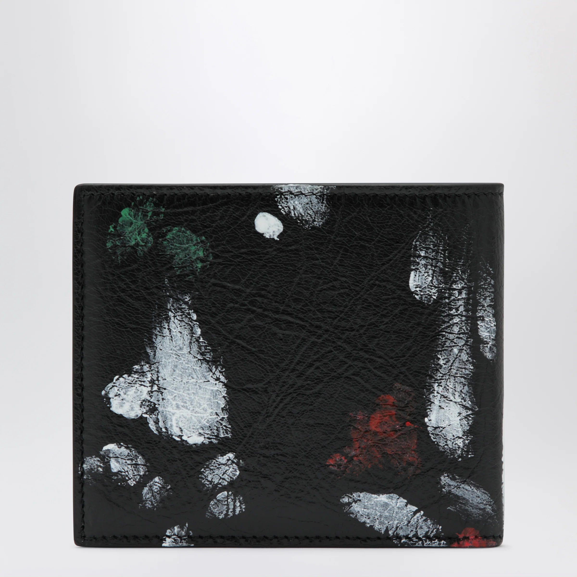 Balenciaga Cash leather wallet with painter’s print