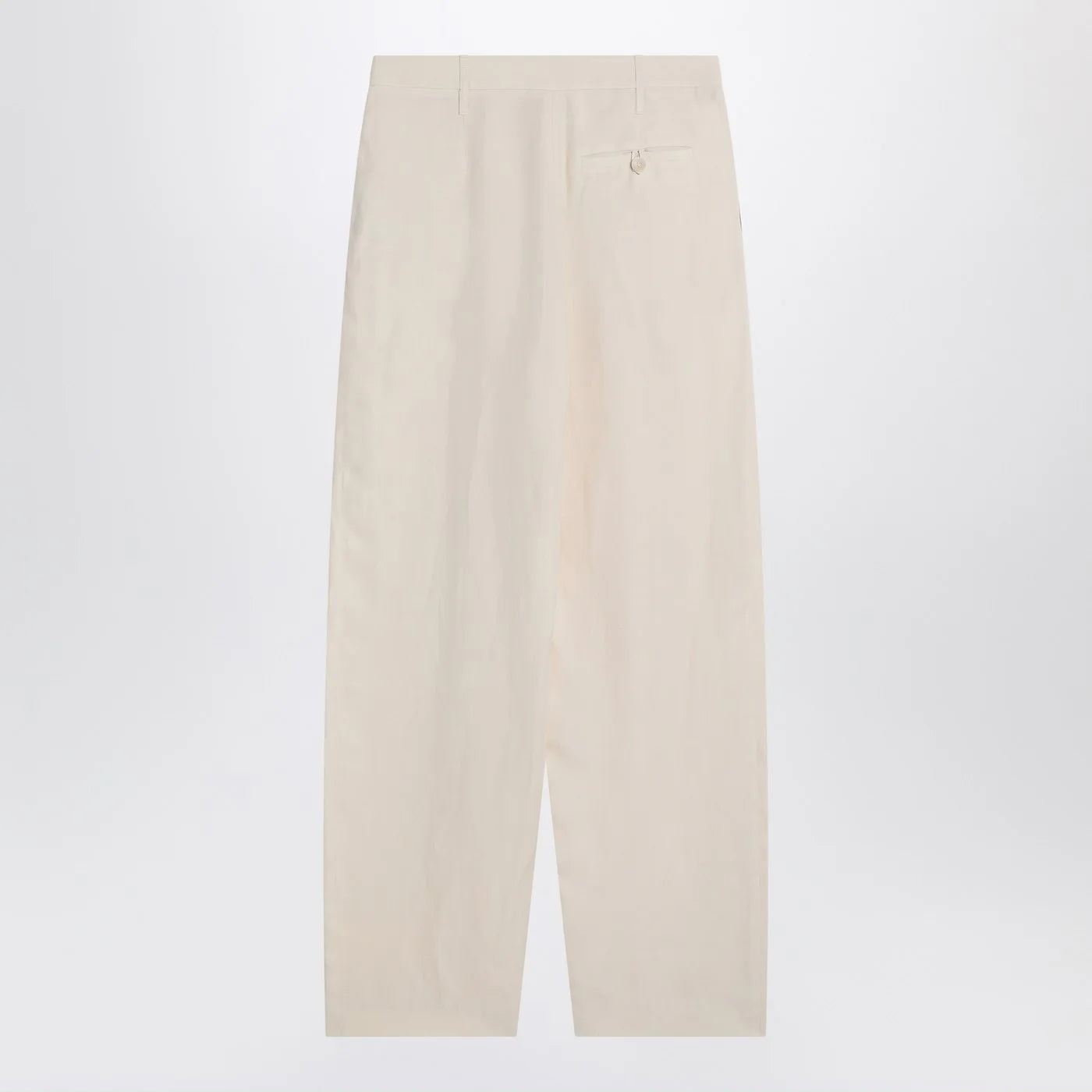 Stella McCartney Wide butter-coloured pants in linen blend