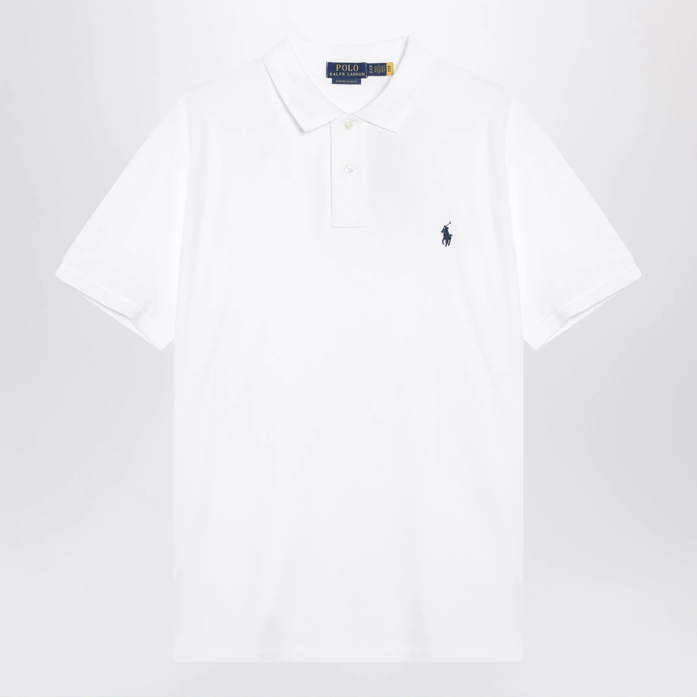 Polo Ralph Lauren White cotton Custom Slim-Fit polo