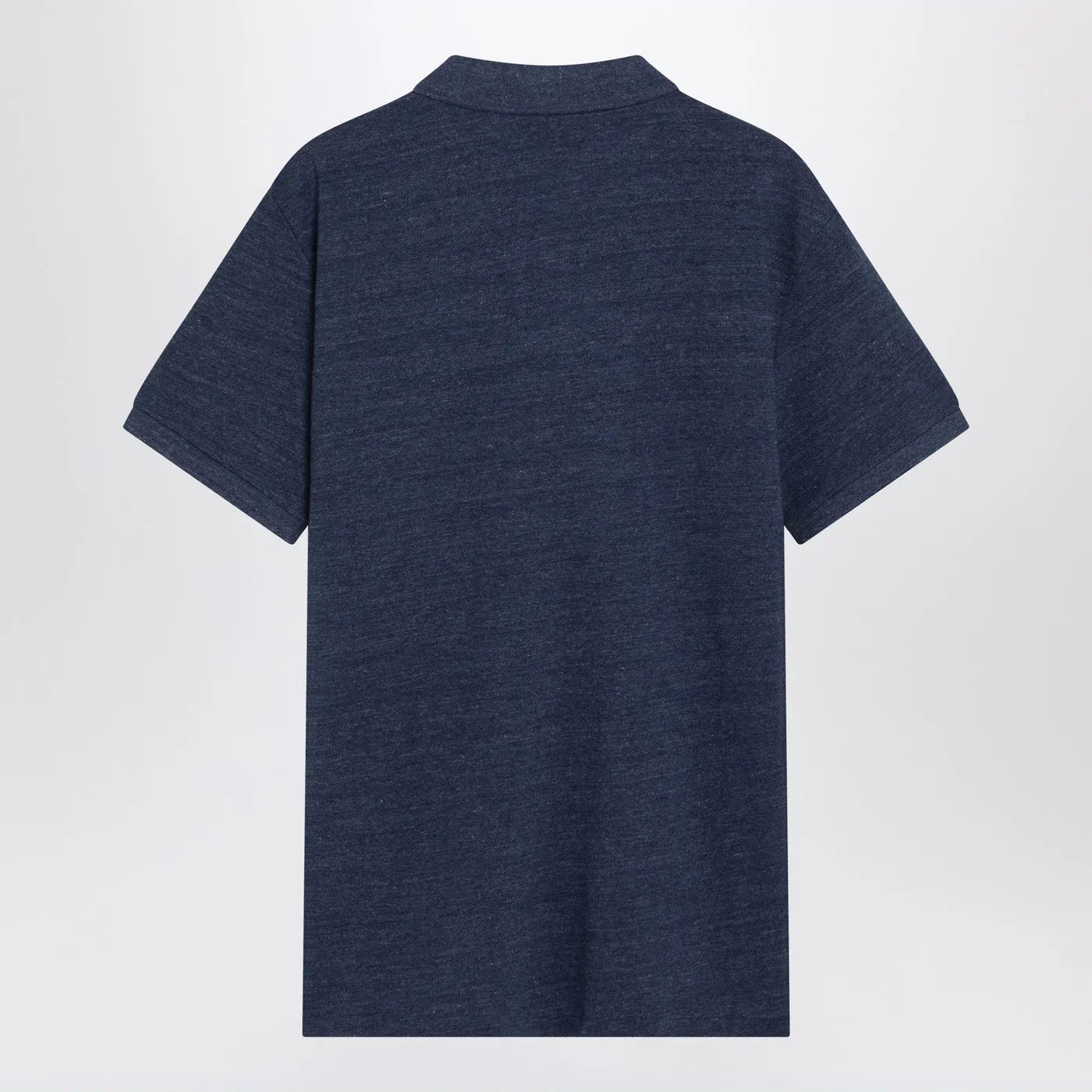 Polo Ralph Lauren Navy mélange cotton Custom Slim-Fit polo shirt