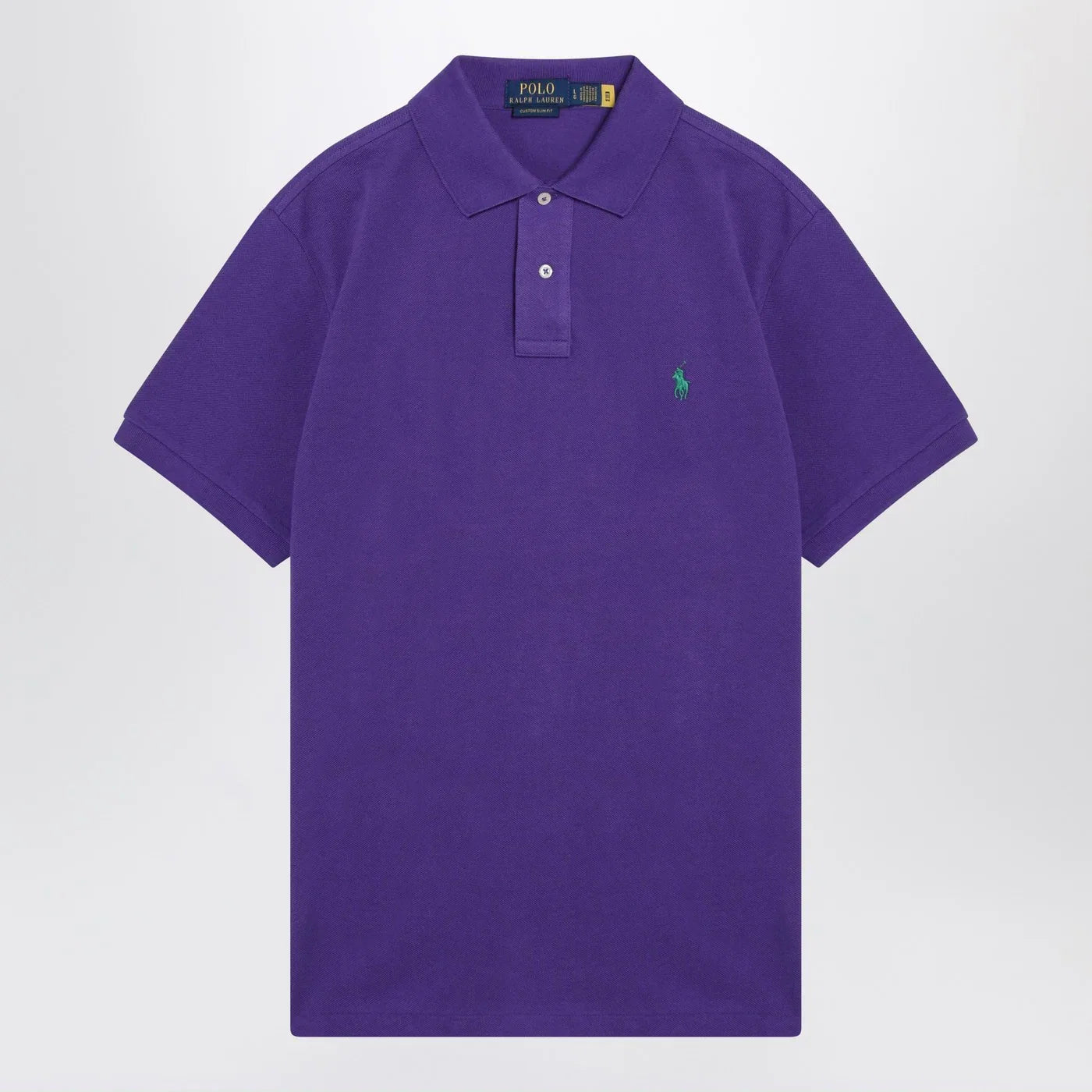 Polo Ralph Lauren Purple cotton Custom Slim-Fit polo shirt