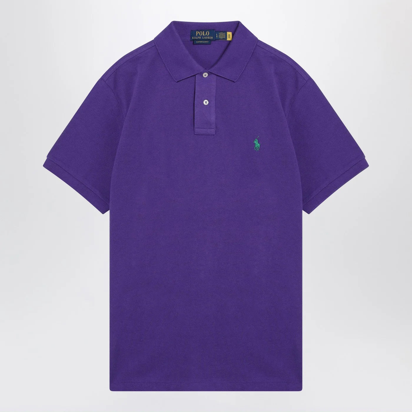 Polo Ralph Lauren Purple cotton Custom Slim-Fit polo shirt