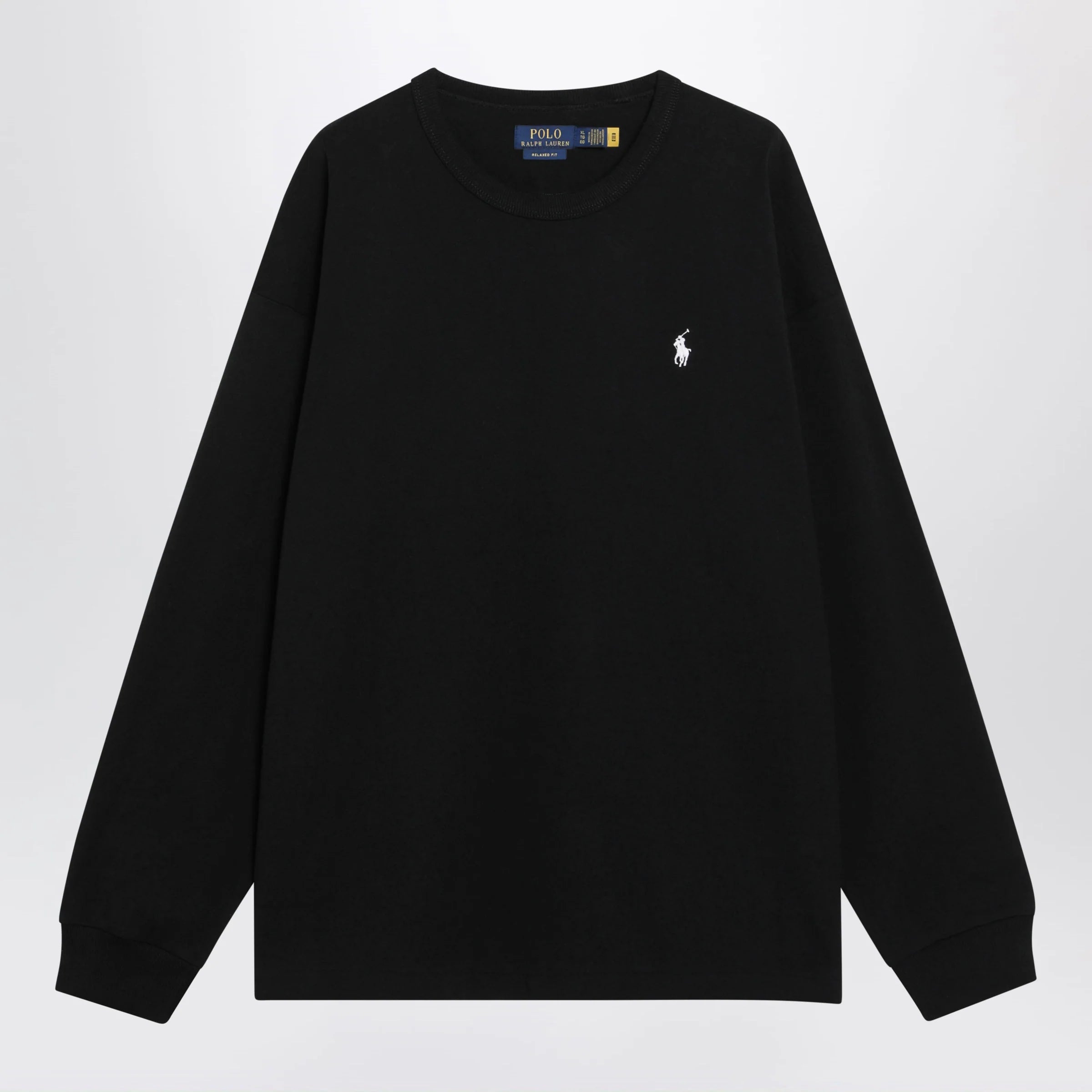 Polo Ralph Lauren Black cotton Relaxed-Fit crewneck sweatshirt