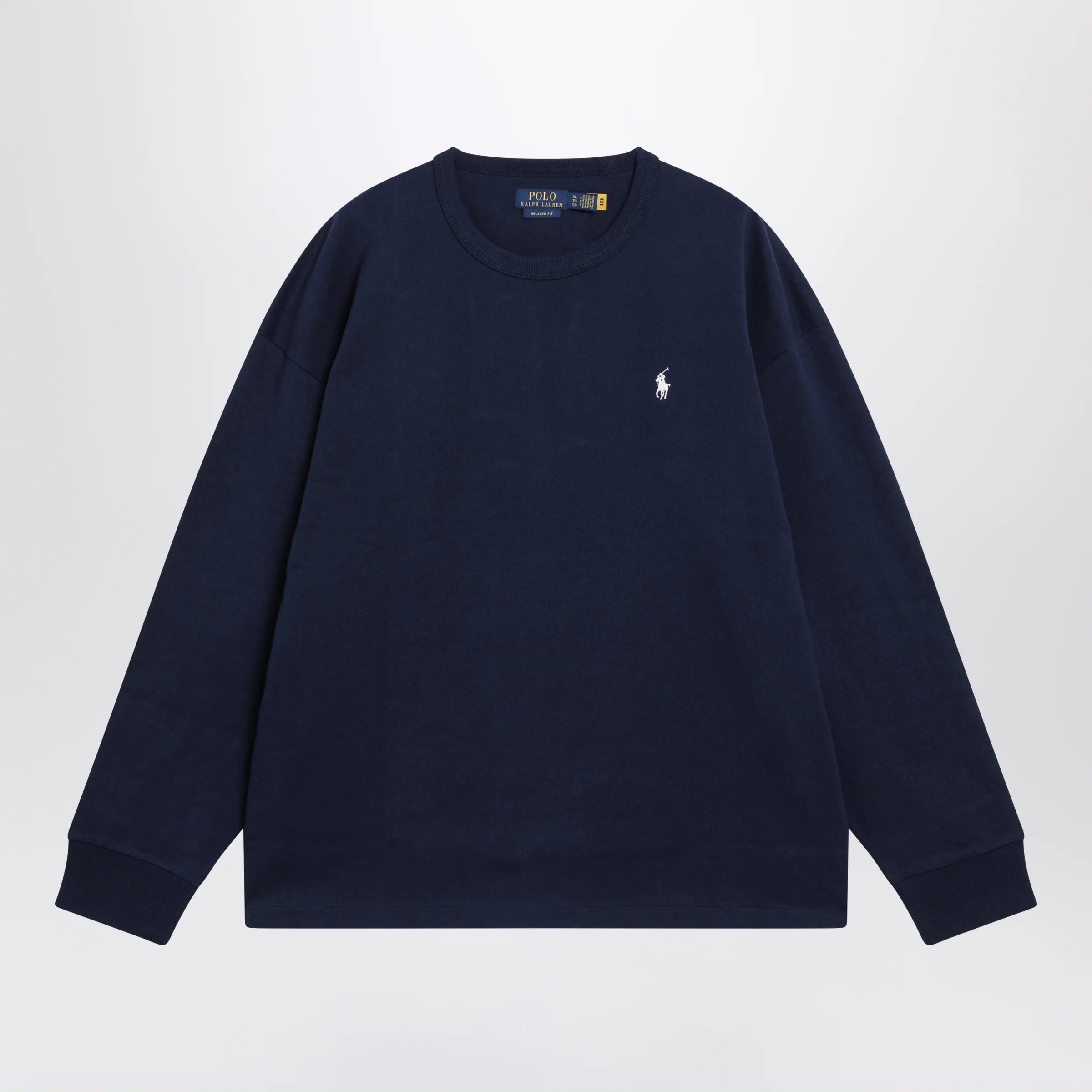 Polo Ralph Lauren Navy cotton Relaxed-Fit crewneck sweatshirt