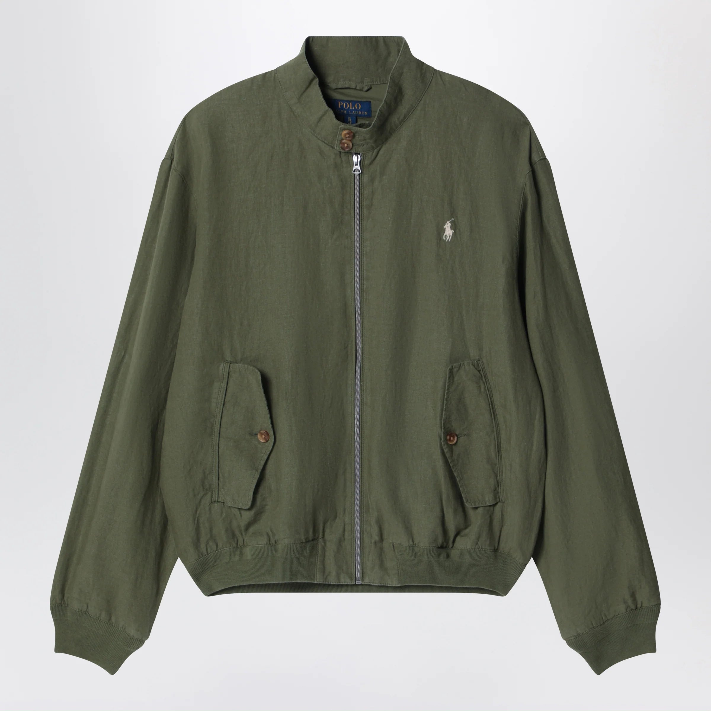 Polo Ralph Lauren Dark green linen zip-up jacket