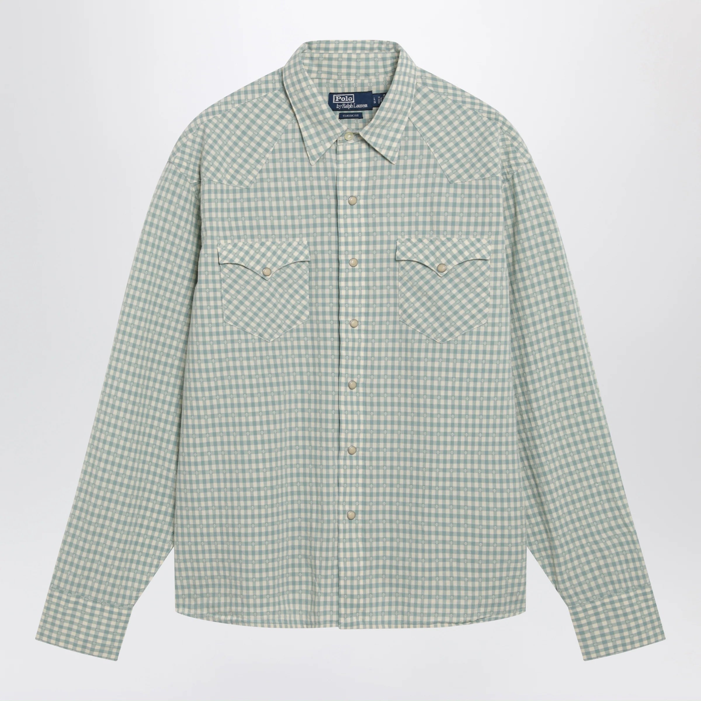 Polo Ralph Lauren White/green Classic-Fit madras western shirt