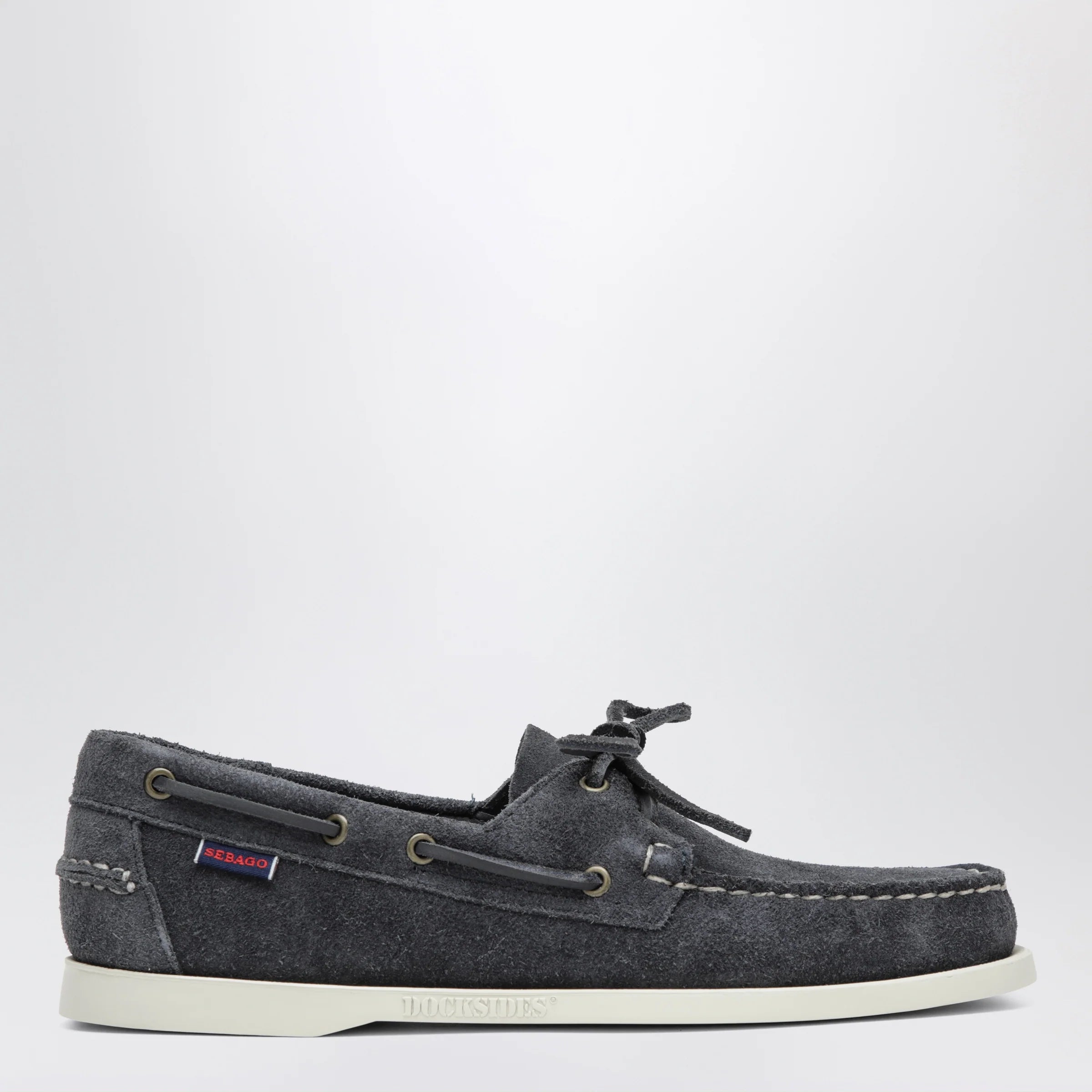 Sebago Portland Flesh Out boat moccasins in suede, blue