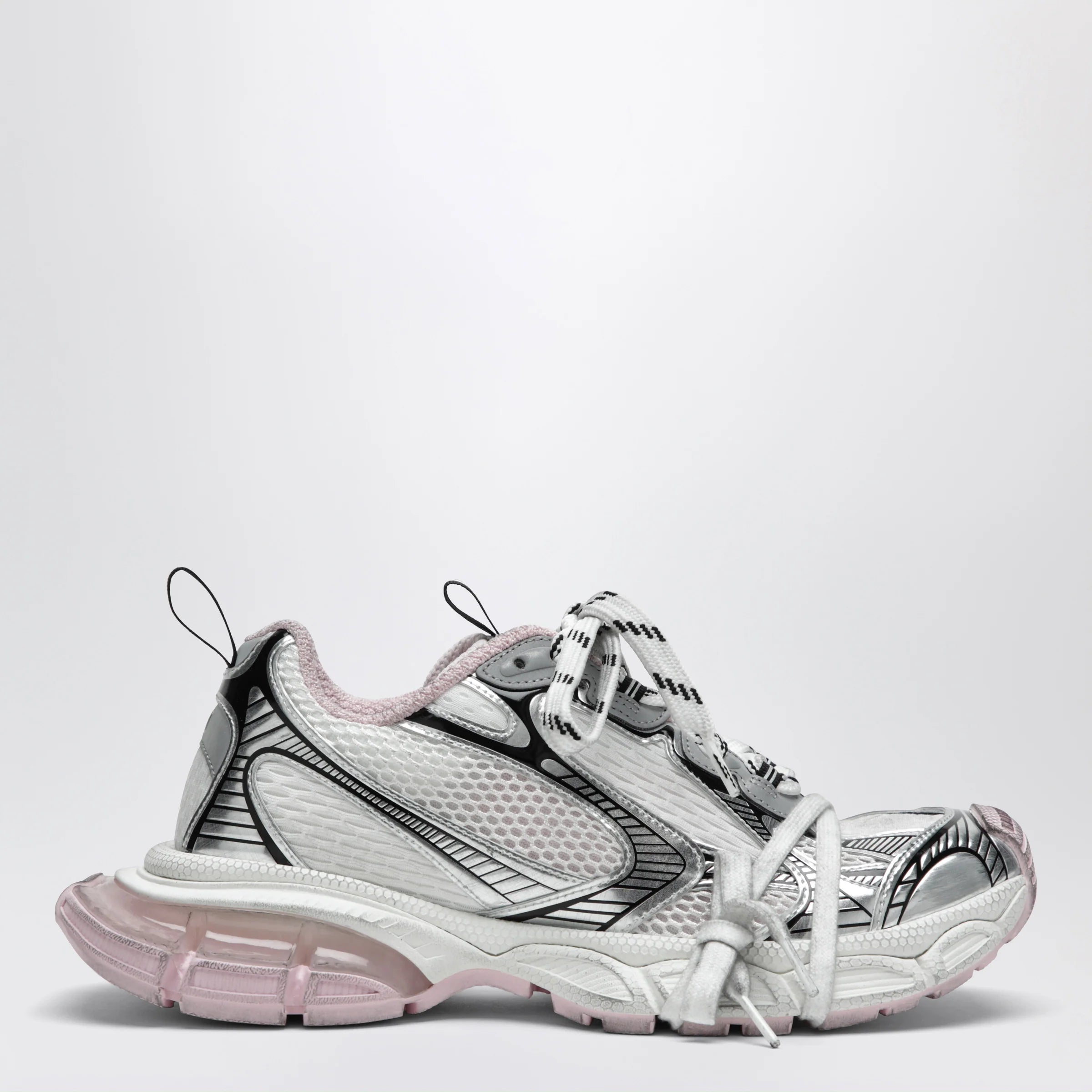 Balenciaga 3XL Gel Clearsole sneakers in polyurethane, white/pink/black