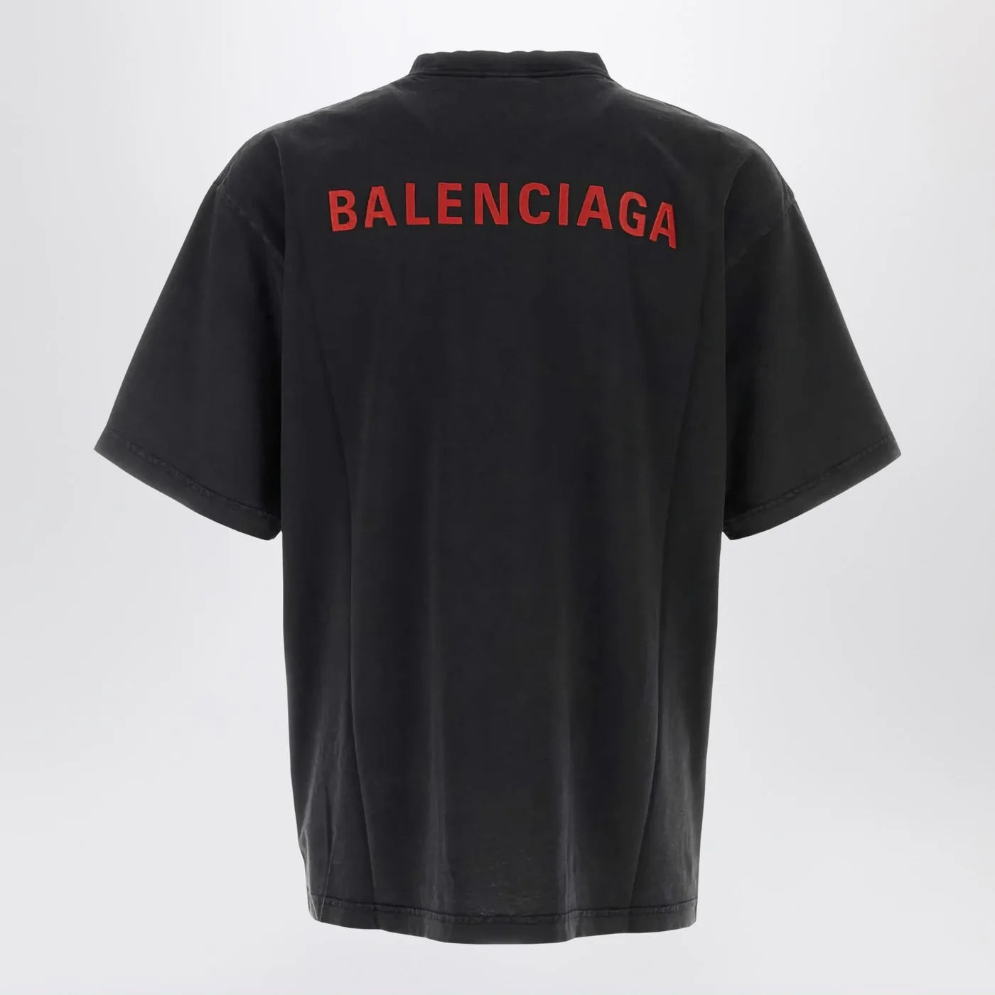 Balenciaga Light blue medium-fit T-shirt with logo