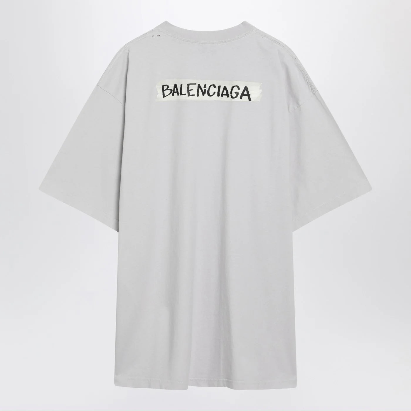 Balenciaga White Masking Tape T-shirt with medium fit