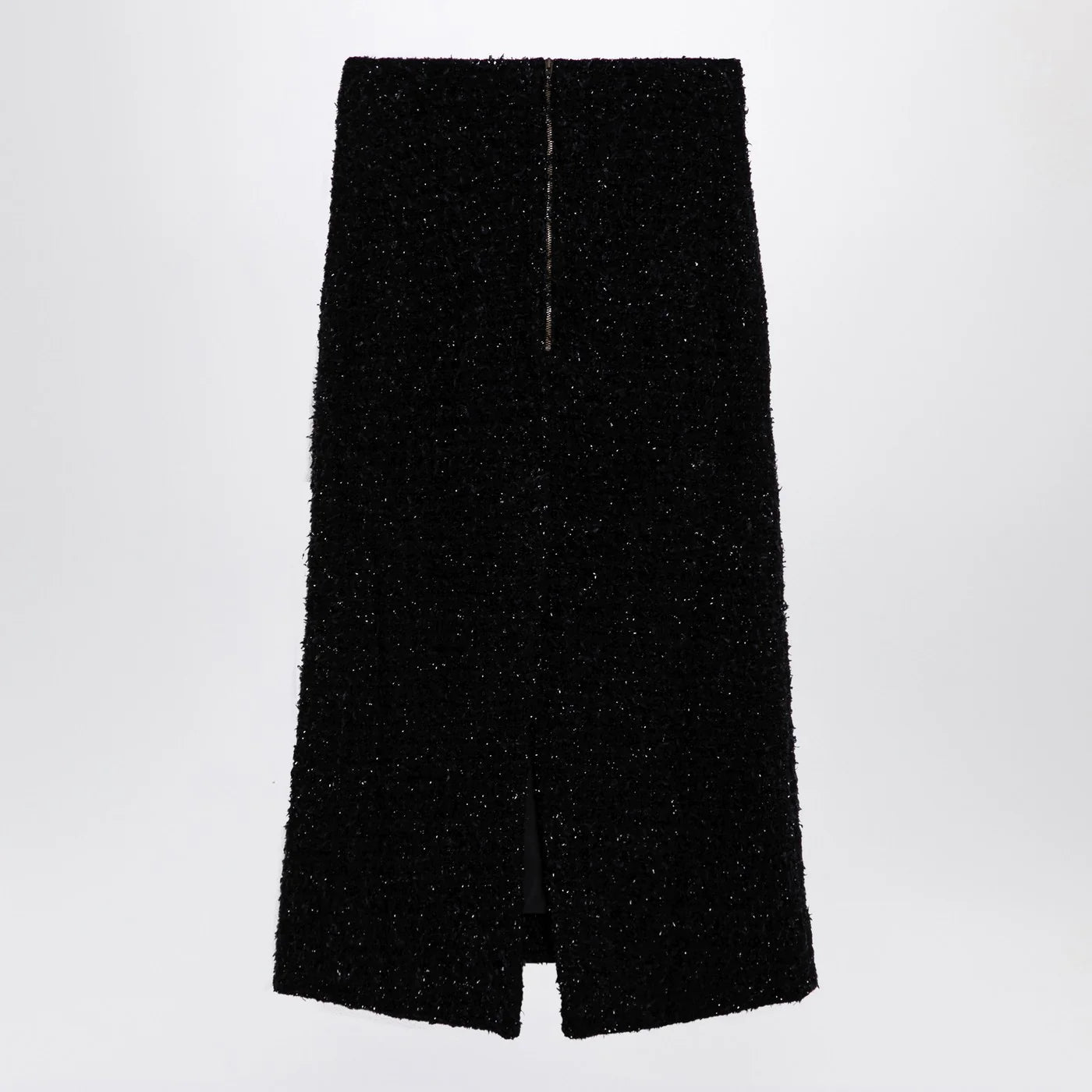 Balenciaga Black tweed midi skirt