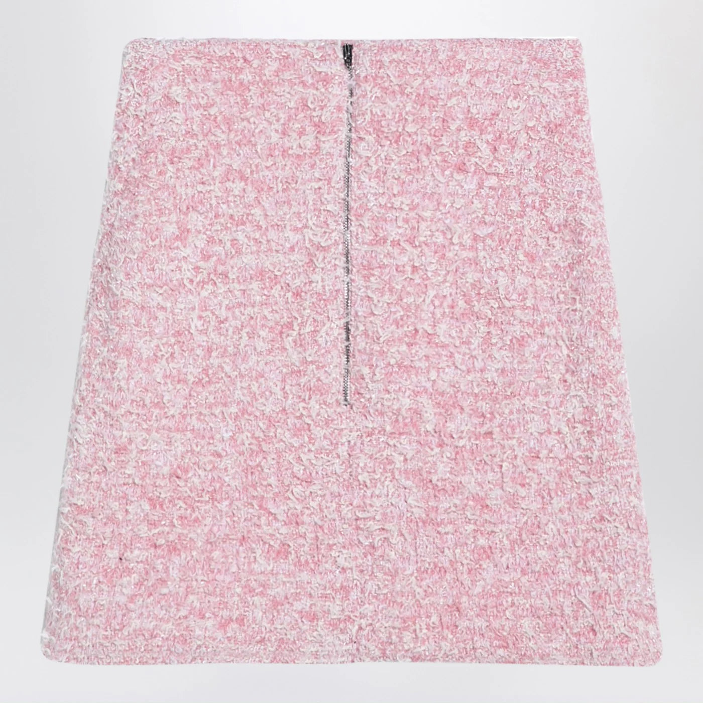 Balenciaga Pink cotton blend tweed mini skirt