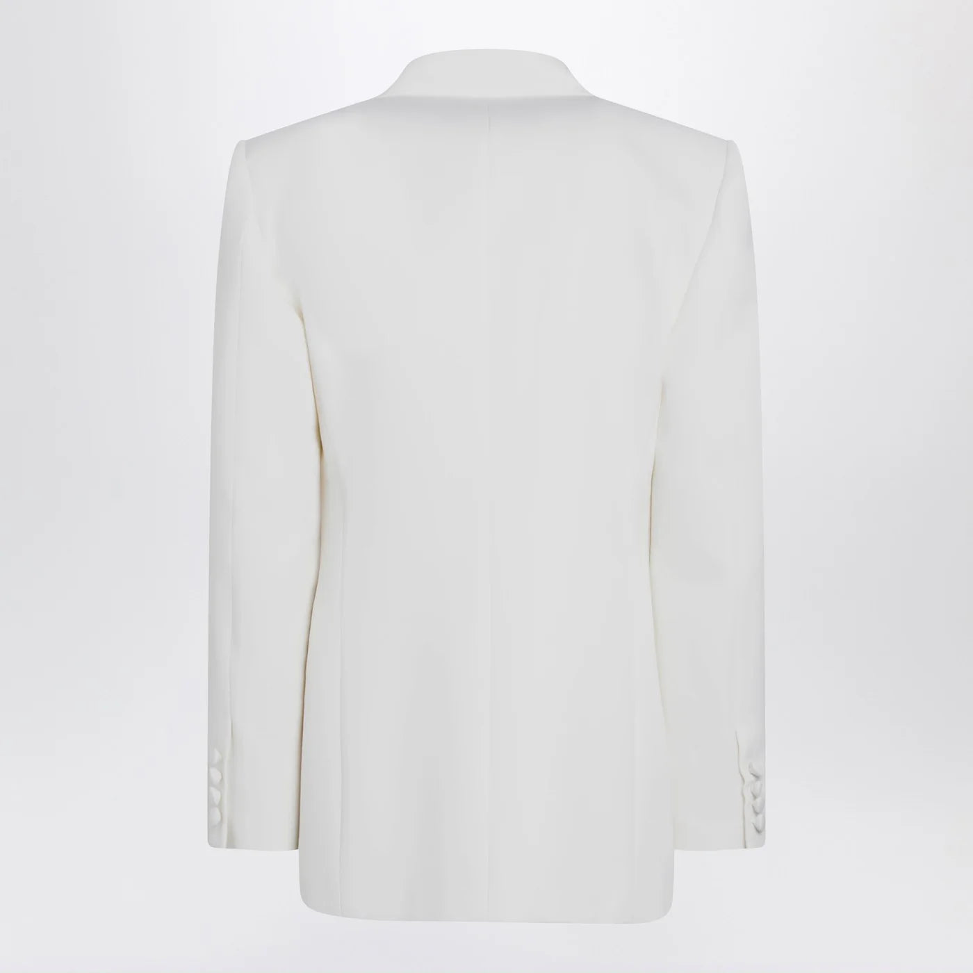 Valentino Milk-colored double-breasted jacket in wool