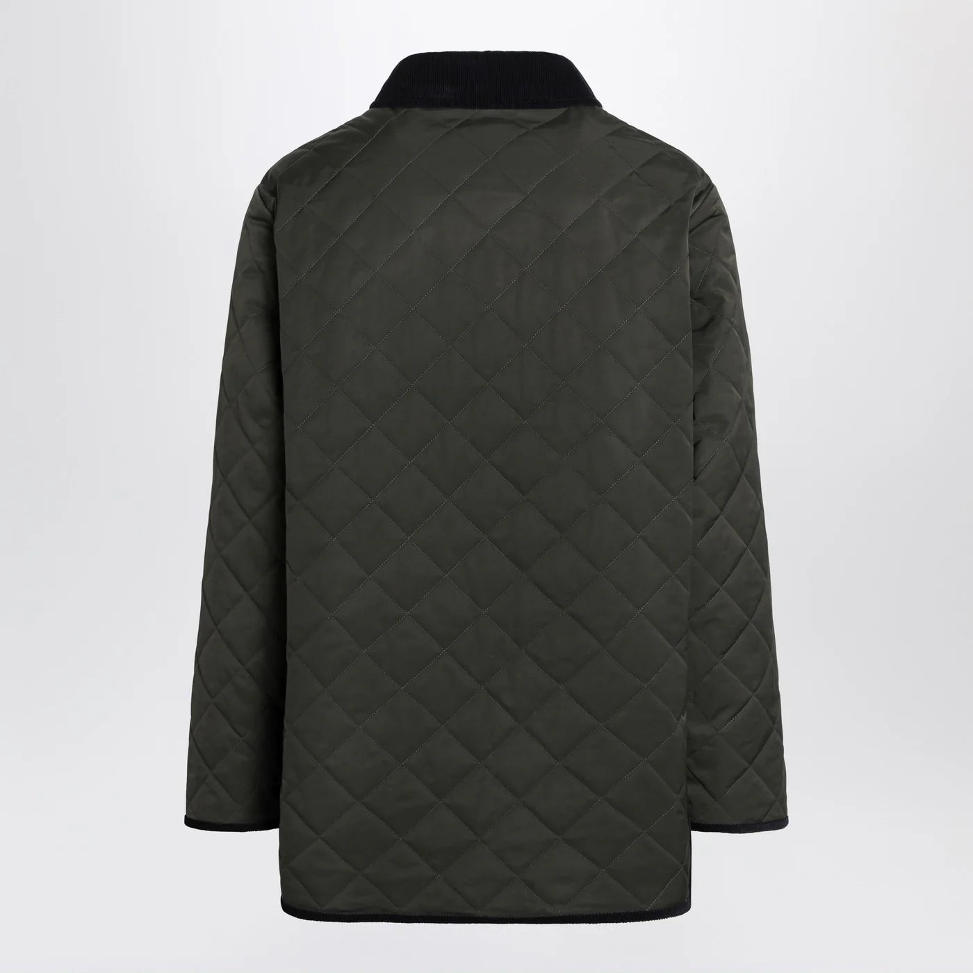 Valentino Olive green quilted jacket with VLogo patch