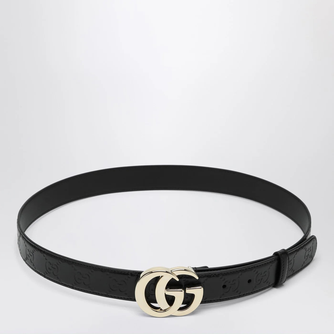 GUCCI GG Milano black leather belt