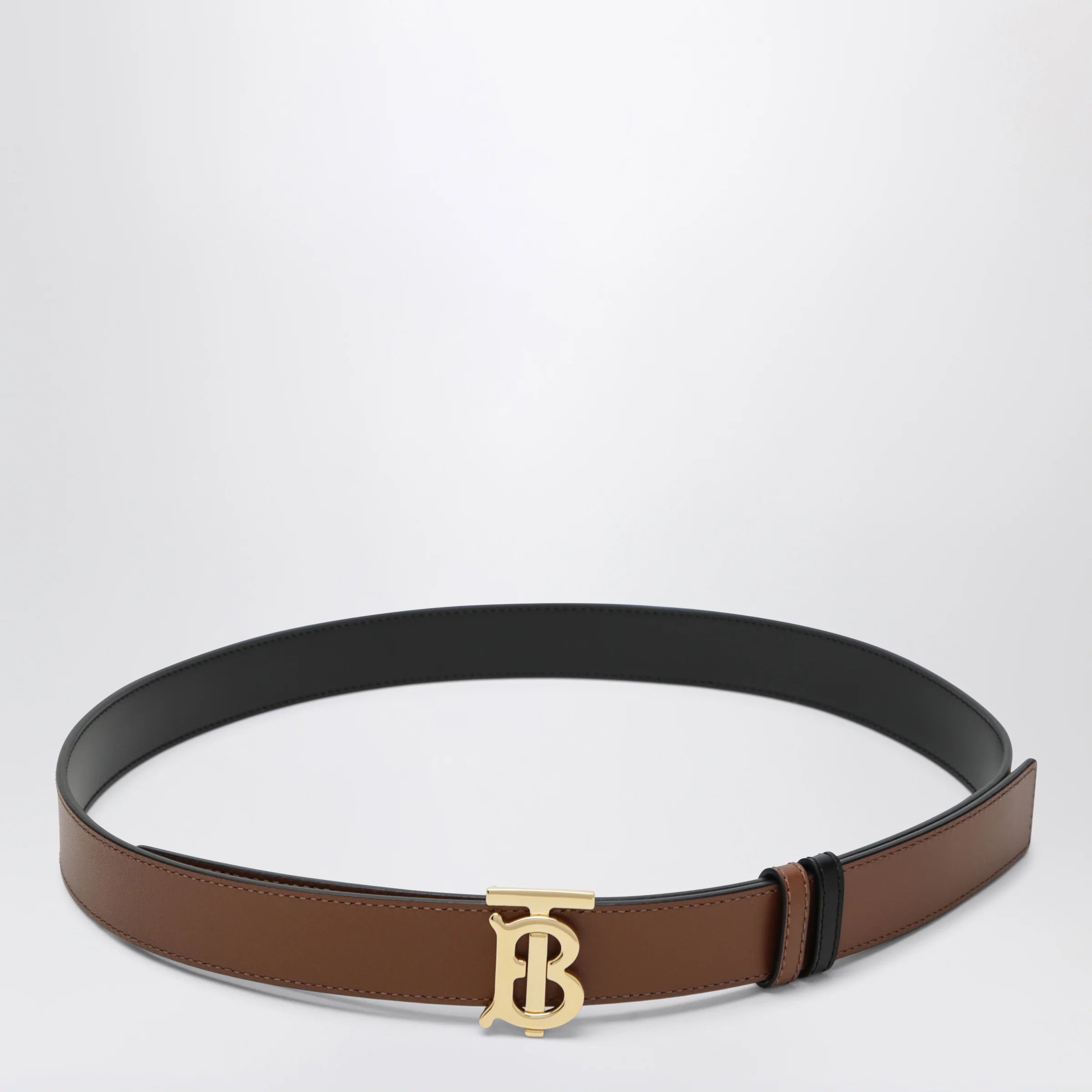 Burberry Reversible TB leather belt in black and tan