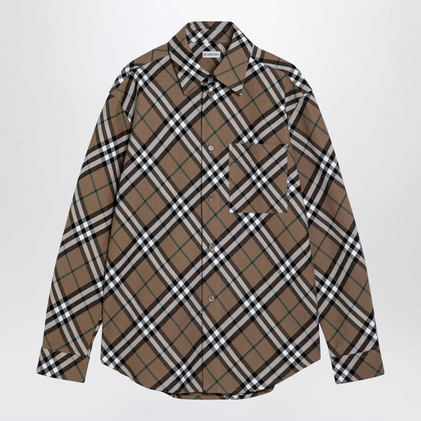 Burberry Beige Check Cotton Shirt