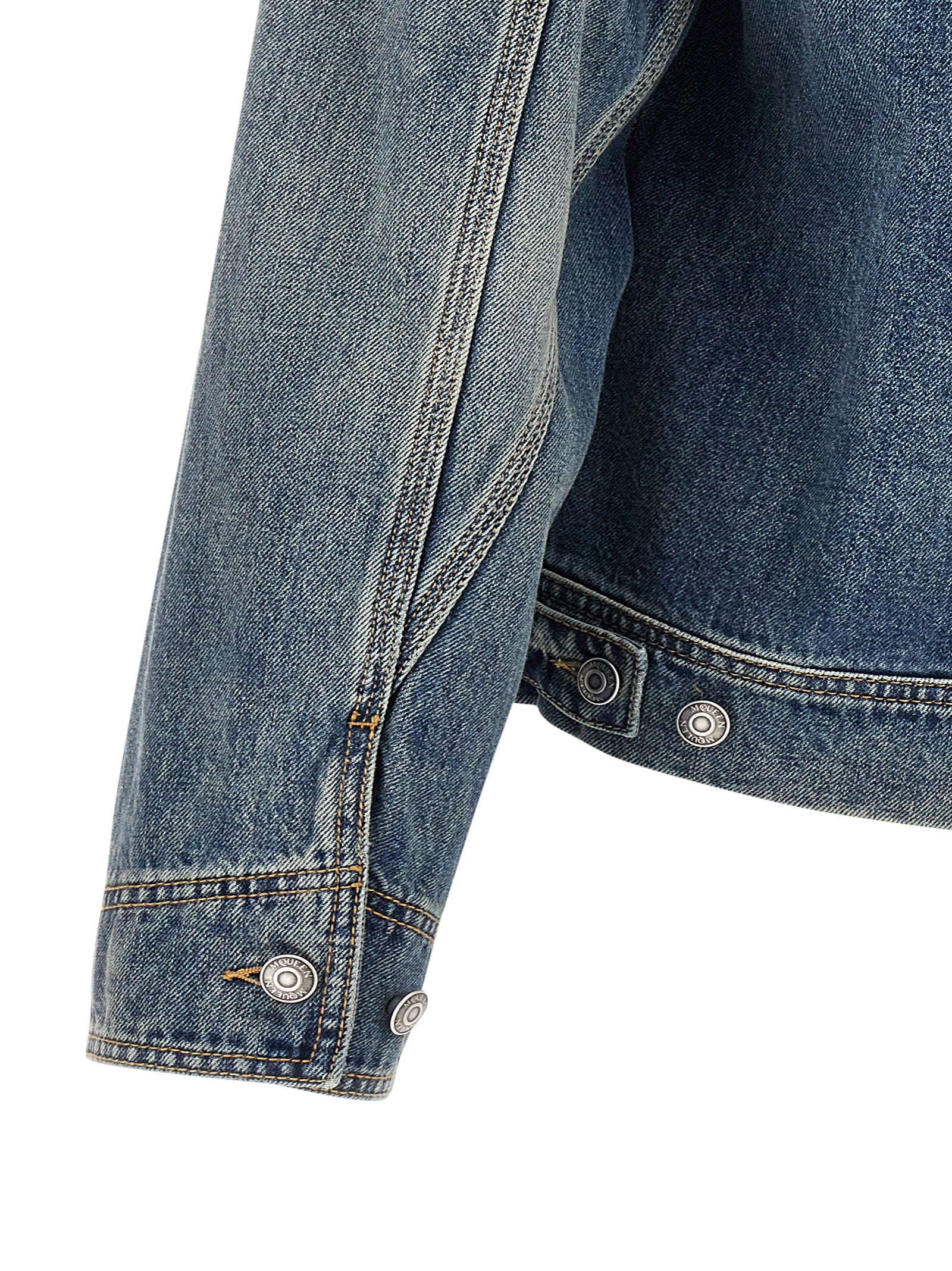 Alexander McQueen Suede Denim Jacket