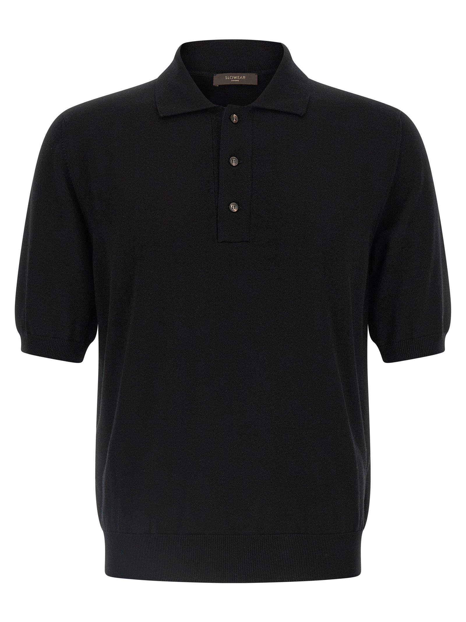 Zanone Cotton Knit Polo Shirt