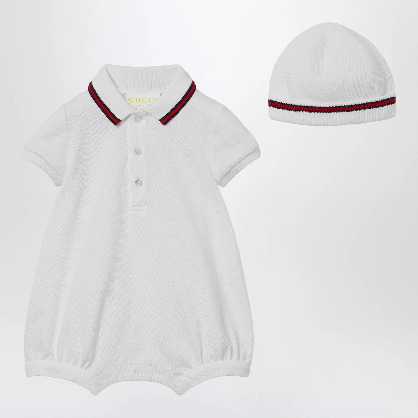 GUCCI Two-piece cotton set with web detail