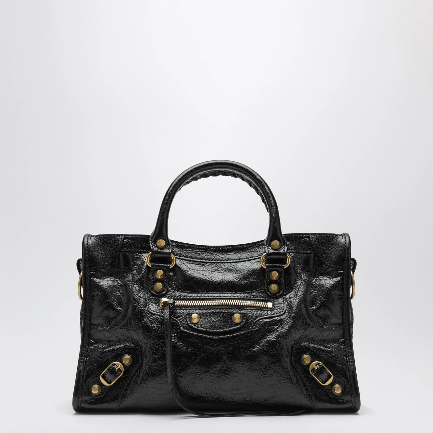 Balenciaga Le City small bag in black/antique gold
