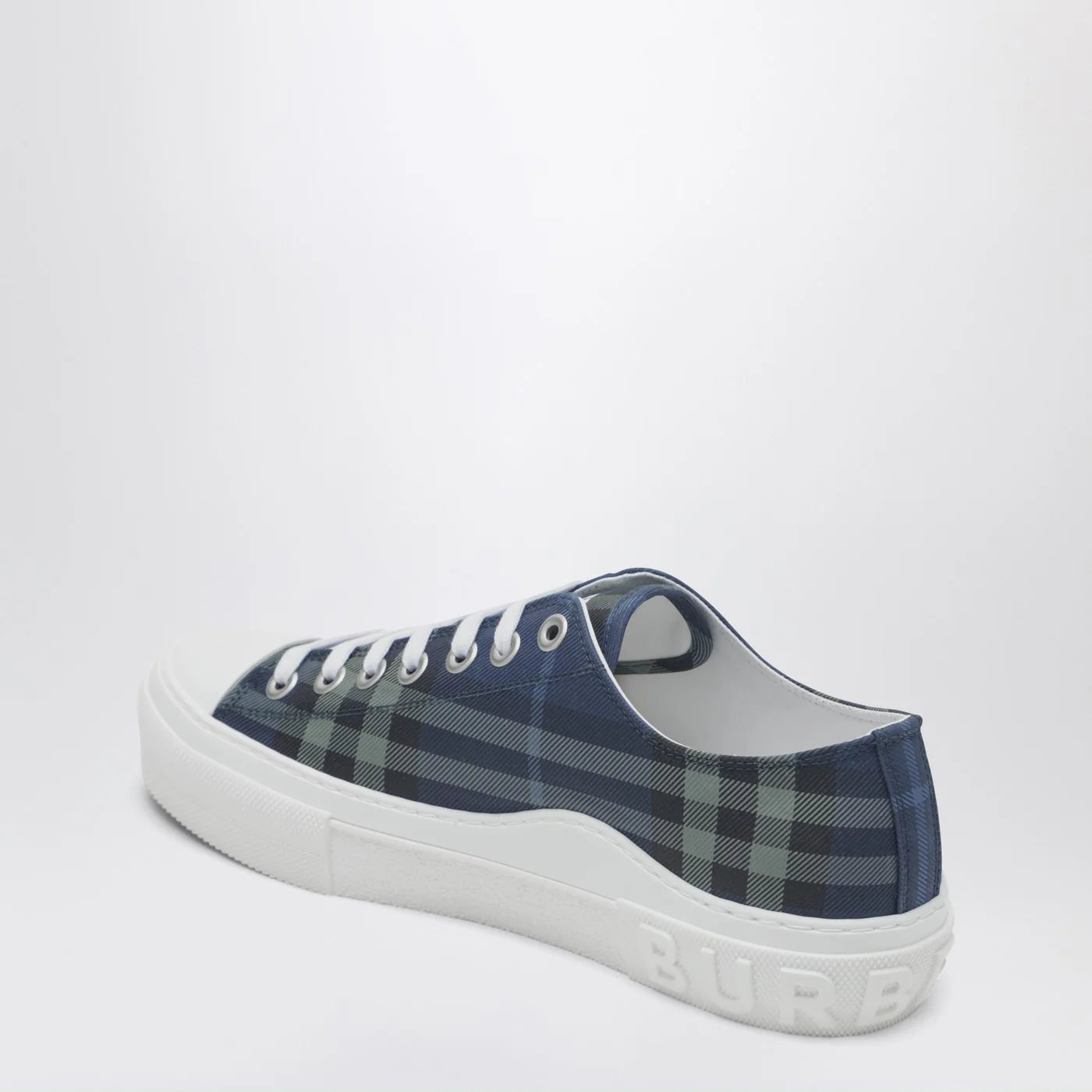 Burberry Blue Check cotton Sneakers