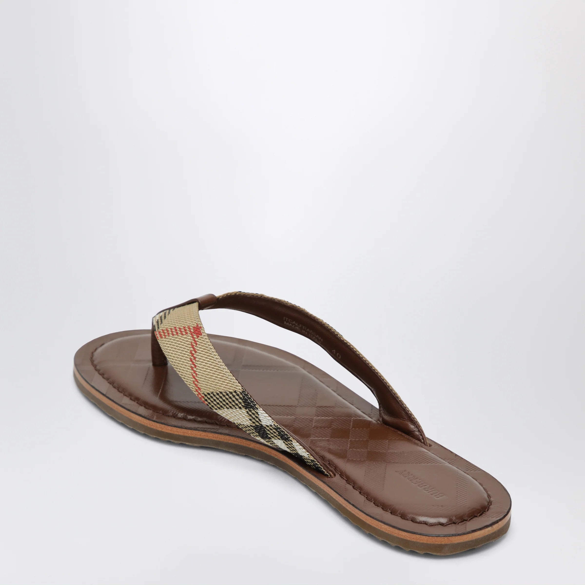 Burberry Pavilion Check nylon-blend sandals in sand beige