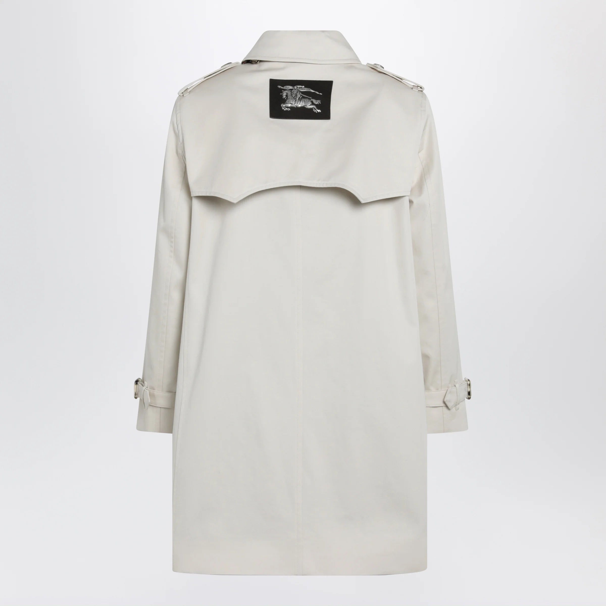 Burberry Short Summerside trench coat in cotton gabardine beige