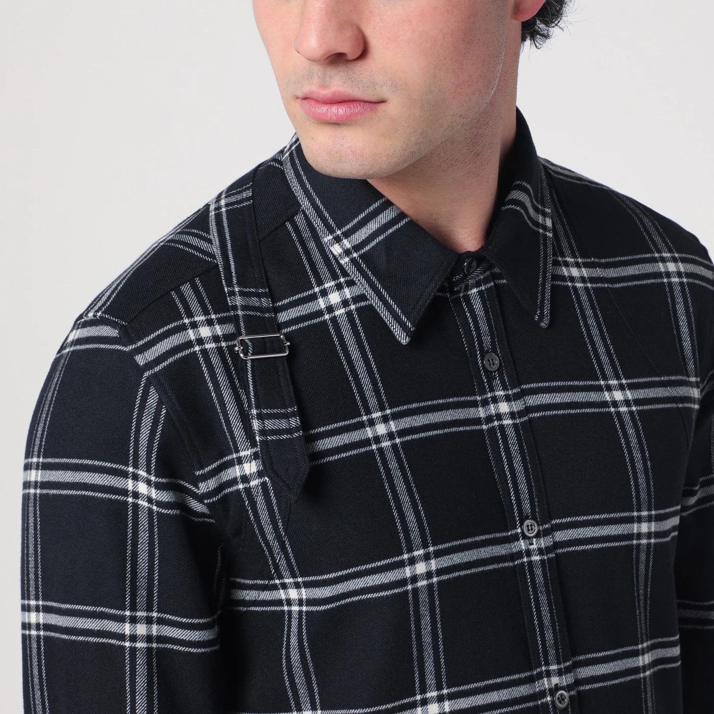 Alexander McQueen Cotton flannel checkered shirt