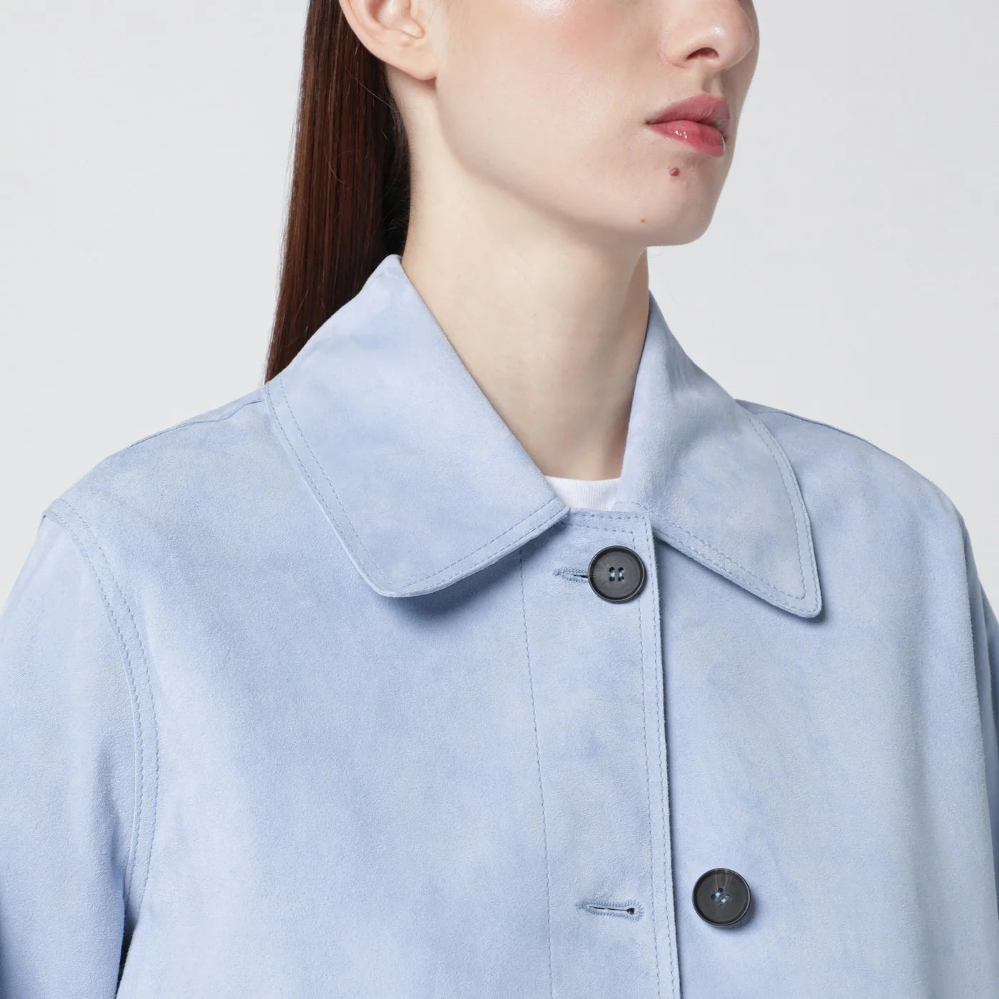 Sword 6644 Light blue leather jacket