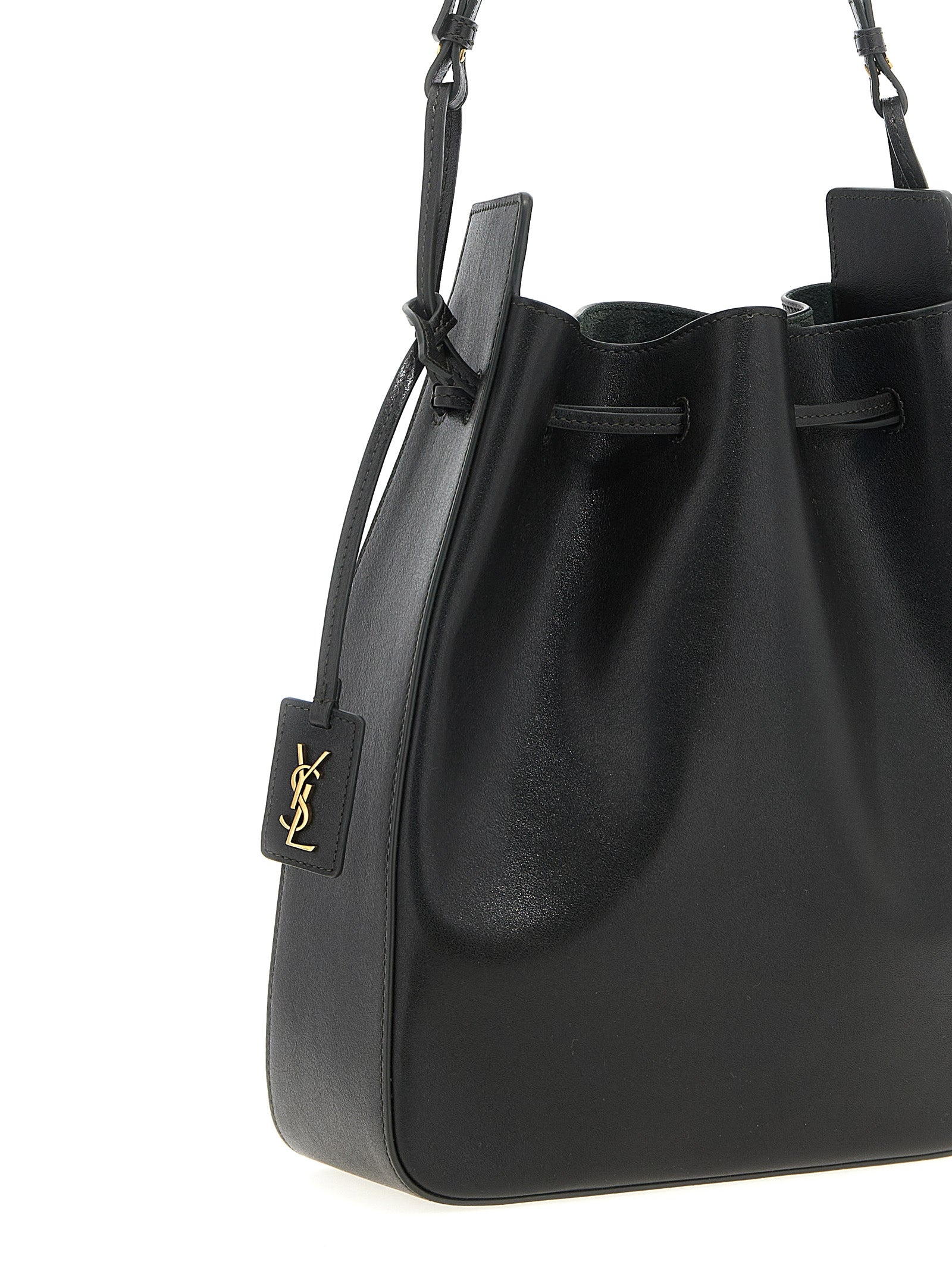 Saint Laurent Large Leather Bucket Bag