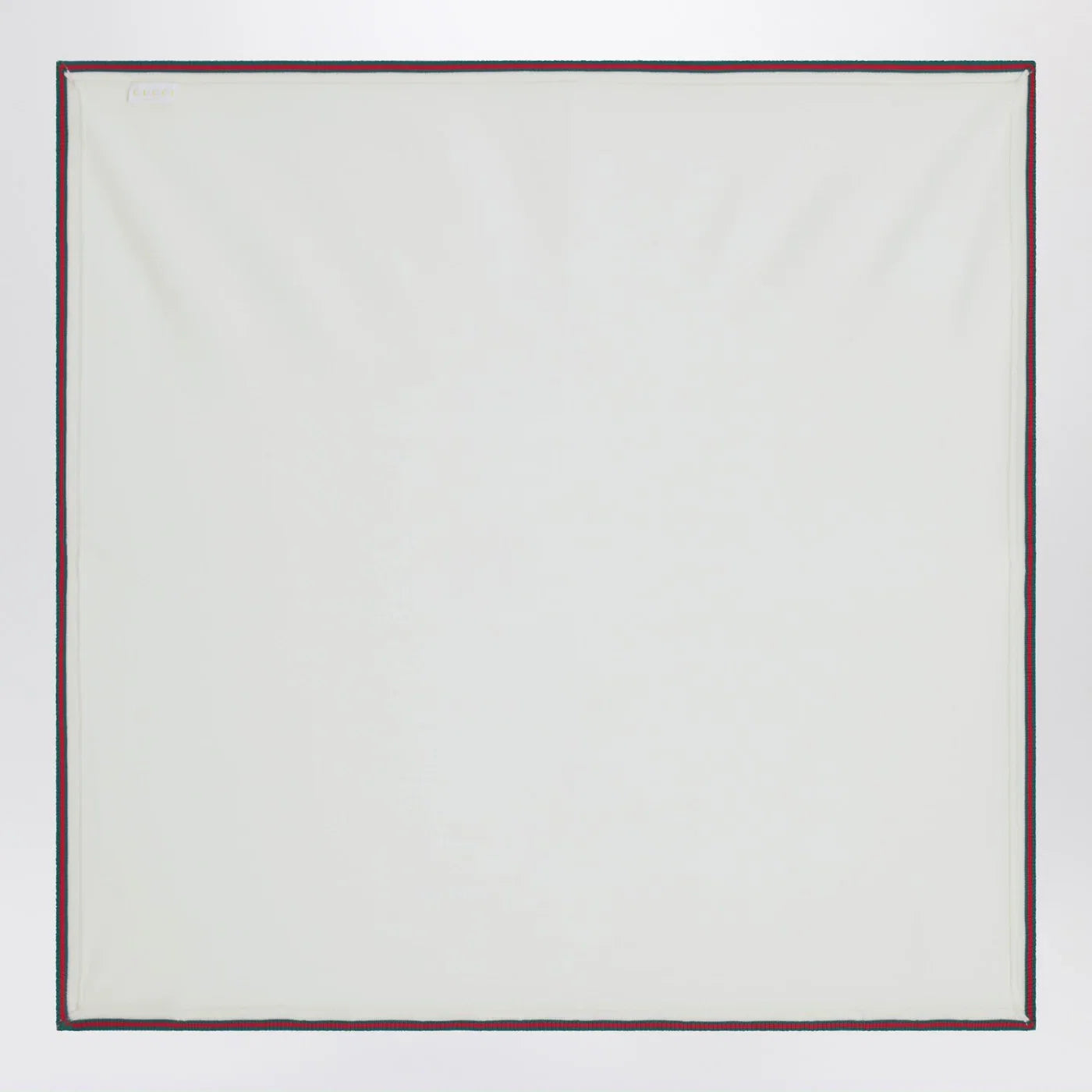 GUCCI White wool blanket with Web tape