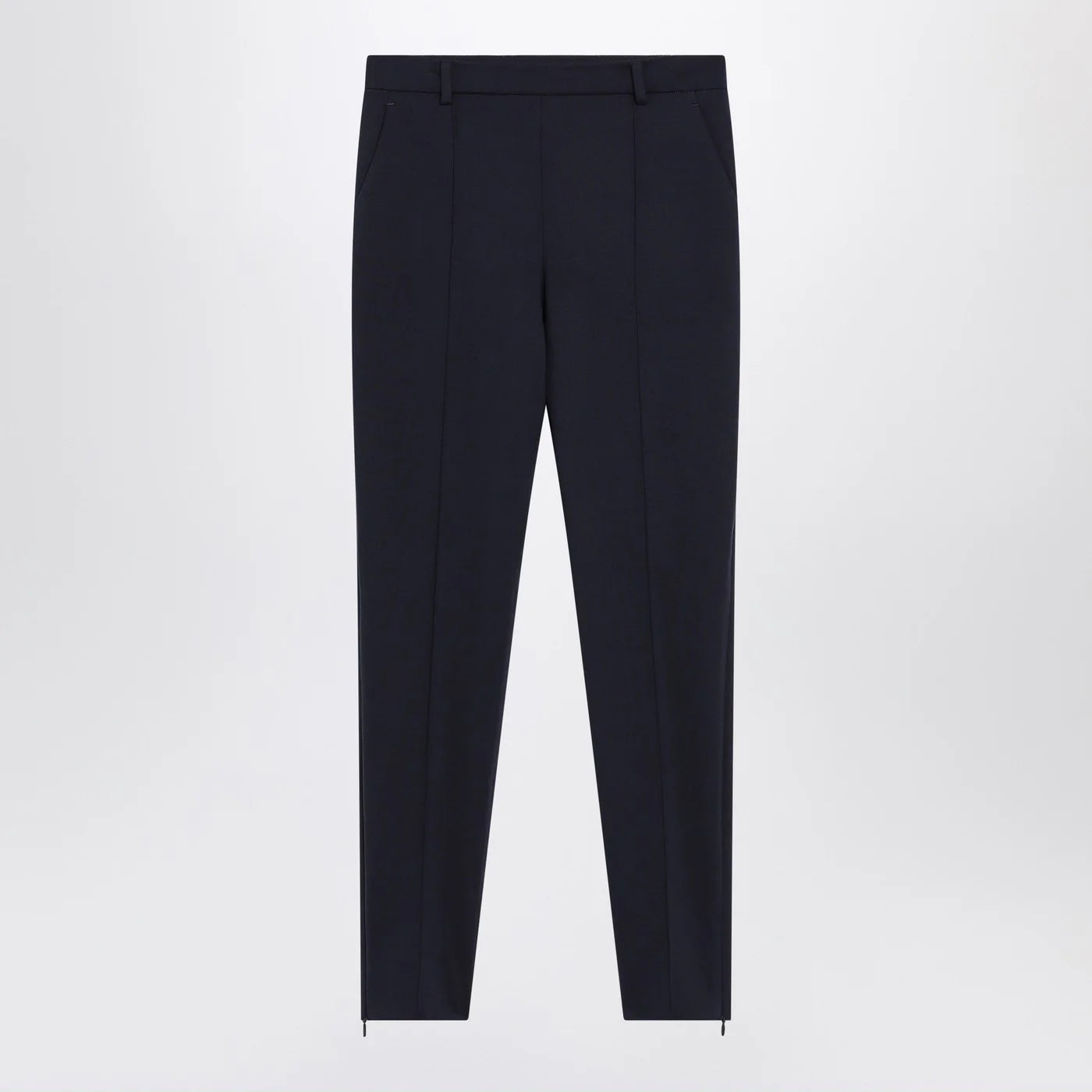 GUCCI Slim blue wool trousers