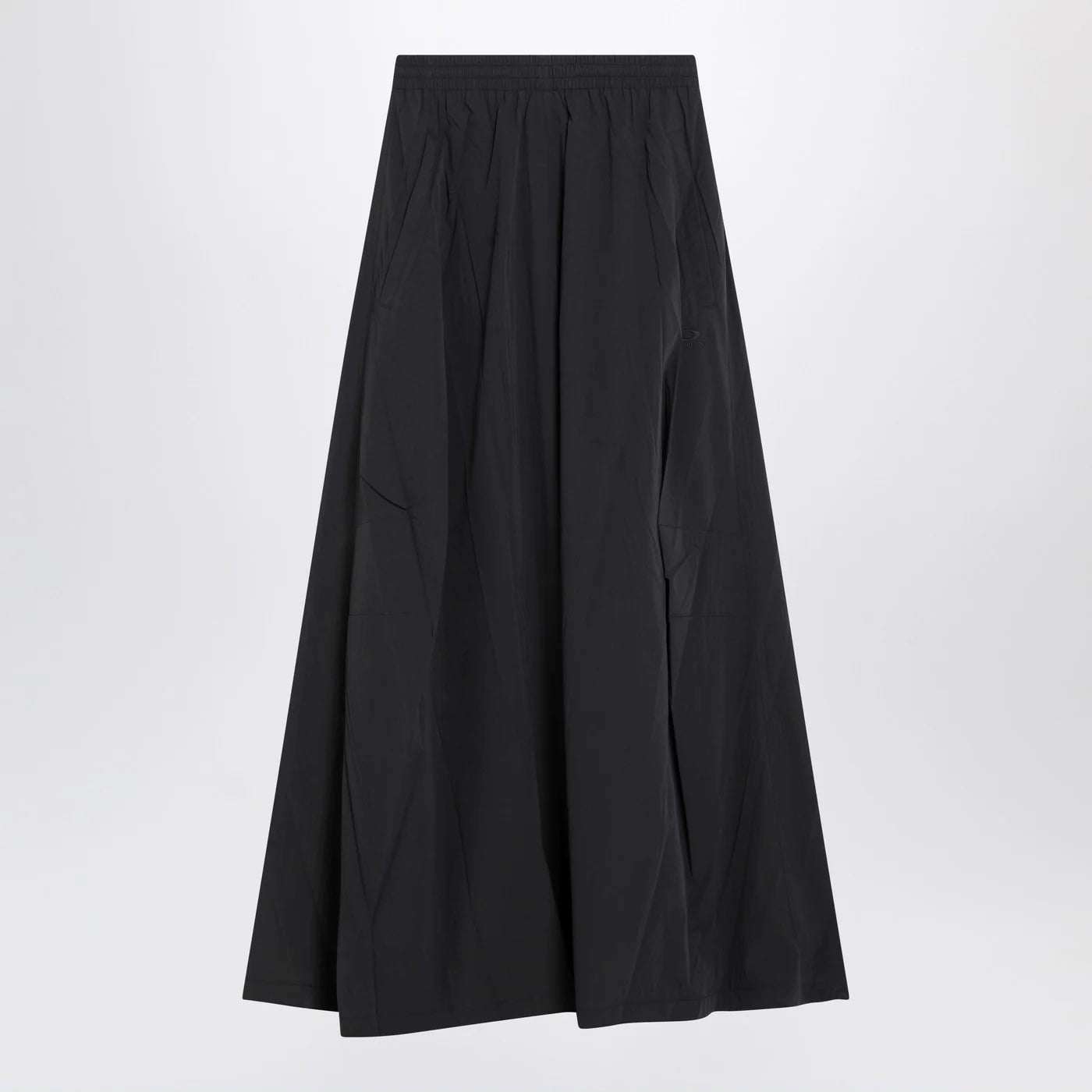 Balenciaga Black washed cotton maxi skirt