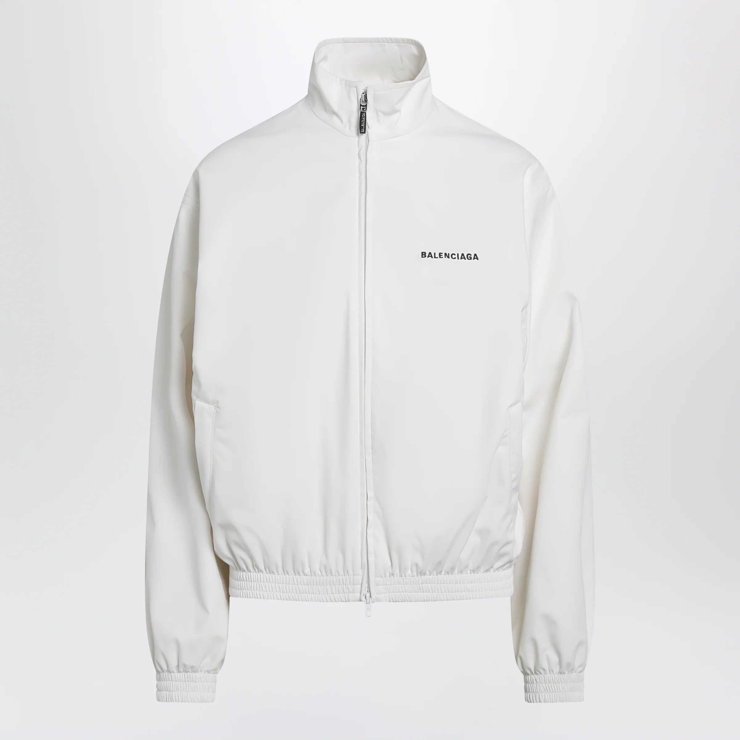 Balenciaga Women's Back track jacket in white technical polyester