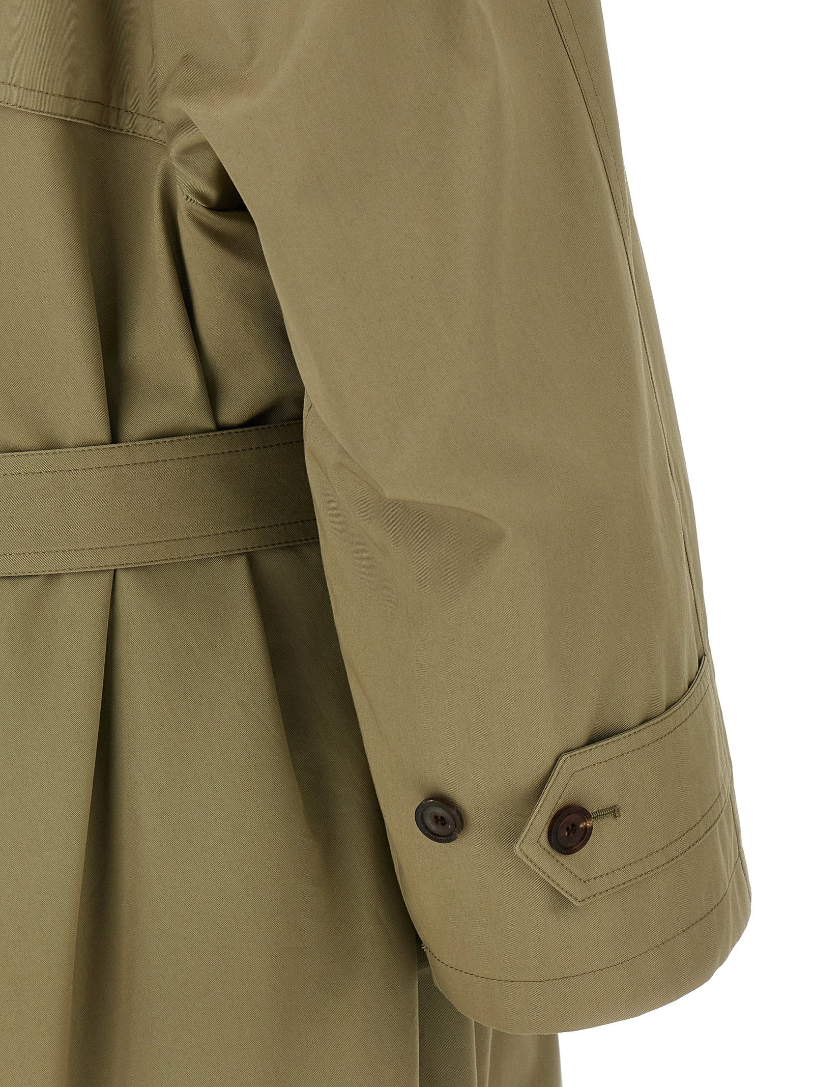 Balenciaga Draped Neck Trench Coat